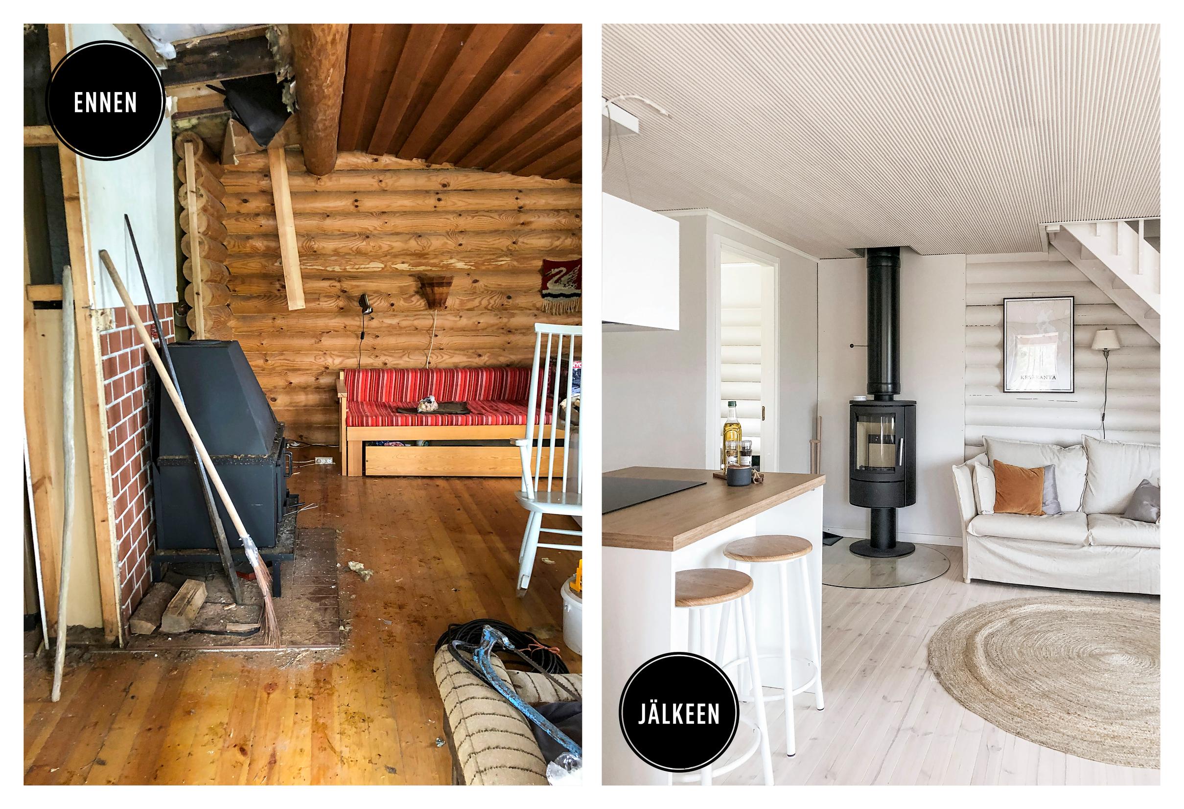 Vuoden huikein muutos -finalisti, mökin valkopesu