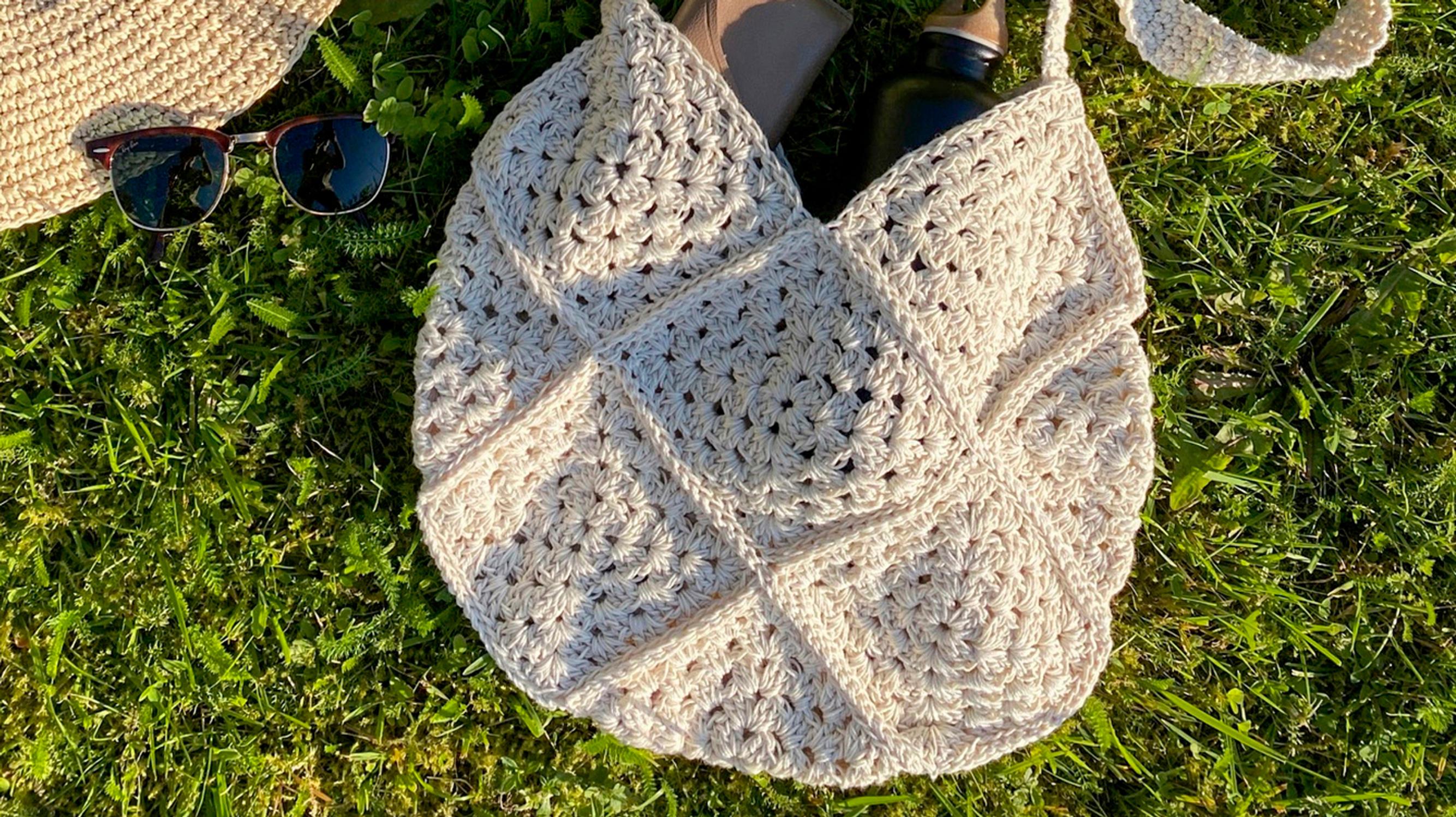 Virkattu kassi paloista – tarvitset vain 13 palaa ja hihnan!