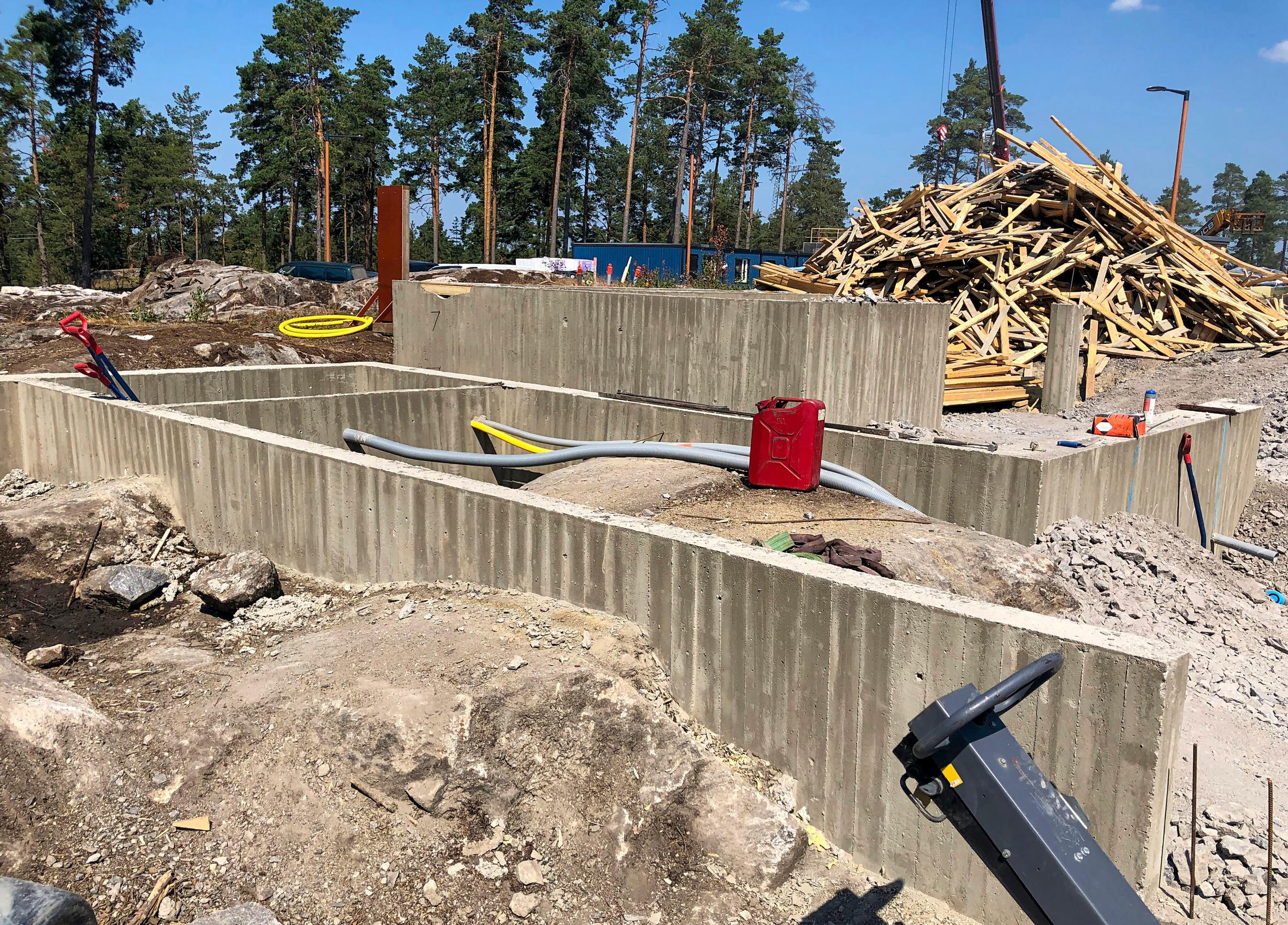 Aurinkolinnan rakennustyömaalla
