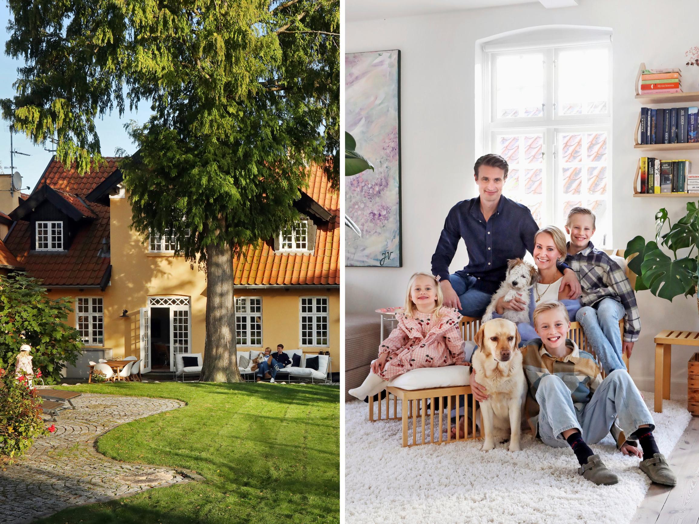 Jasminin perhe vuokrasi kodikseen 1880-luvun siirtomaakauppiaan talon Kööpenhaminan liepeillä: ”Kauneuden äärellä koti-ikävä helpottuu” 