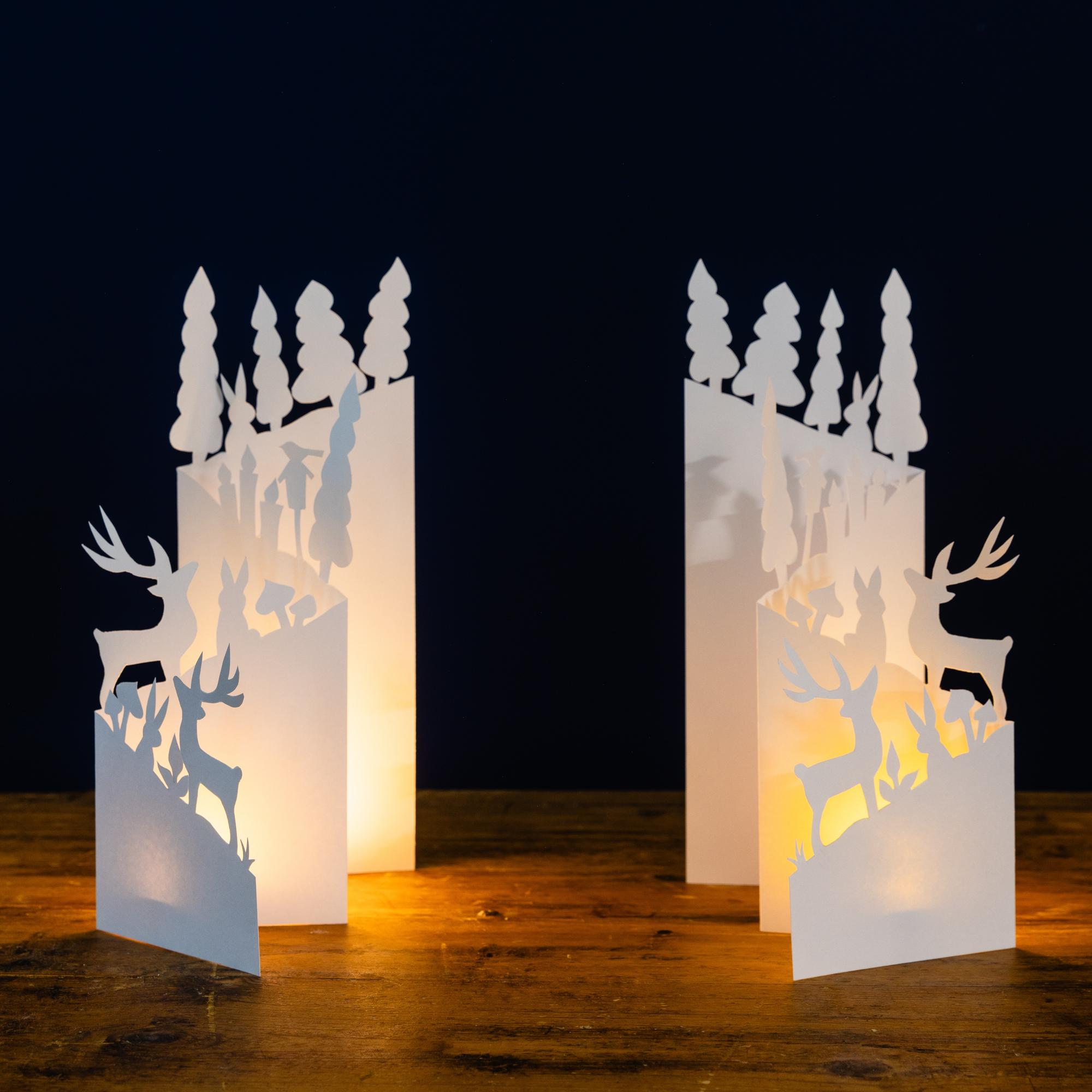 Talvinen metsämaisema syntyy helposti paperista – tulosta valmis mallikuva ja leikkaa kaunis siluetti