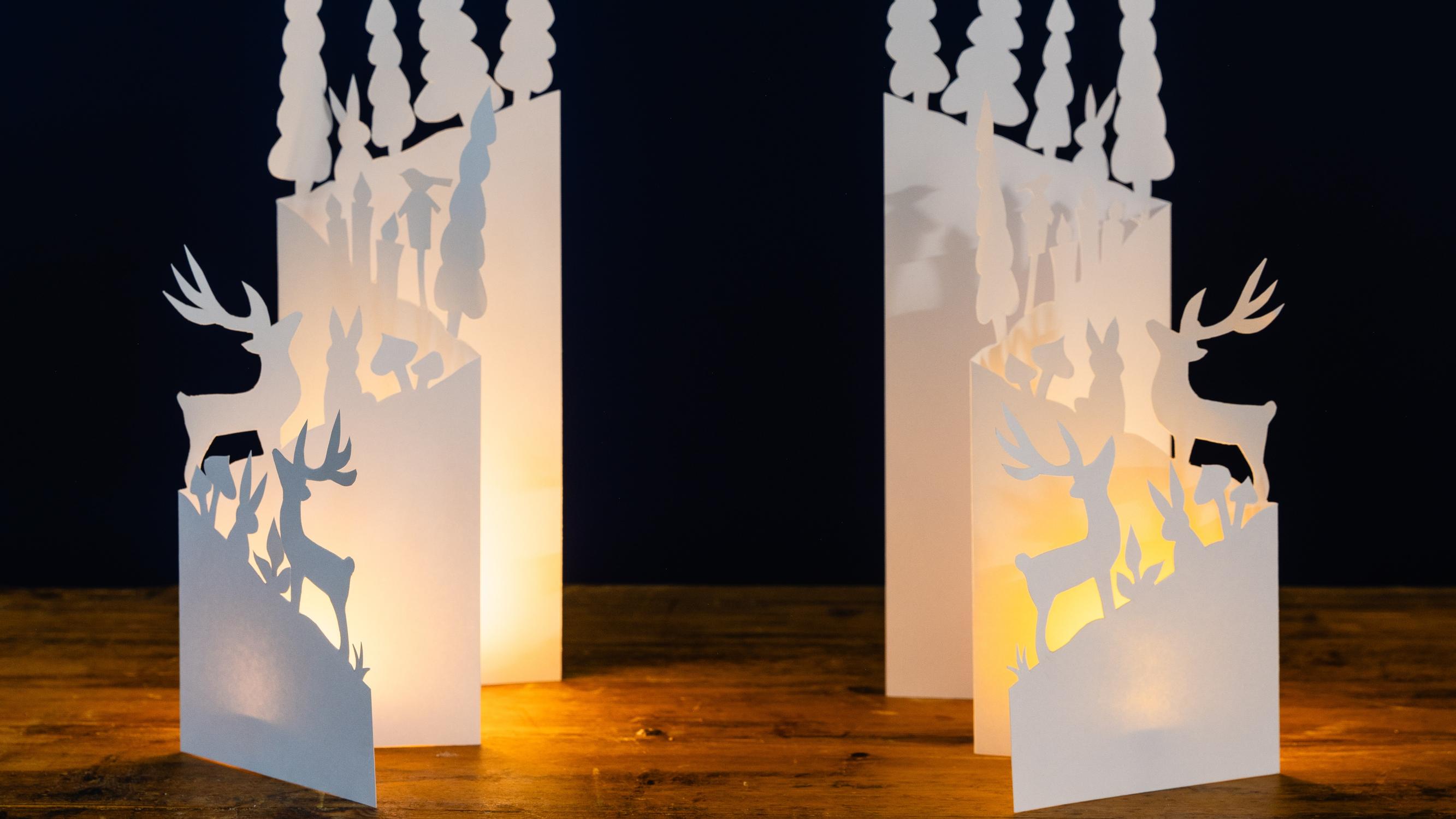 Talvinen metsämaisema syntyy helposti paperista – tulosta valmis mallikuva ja leikkaa kaunis siluetti