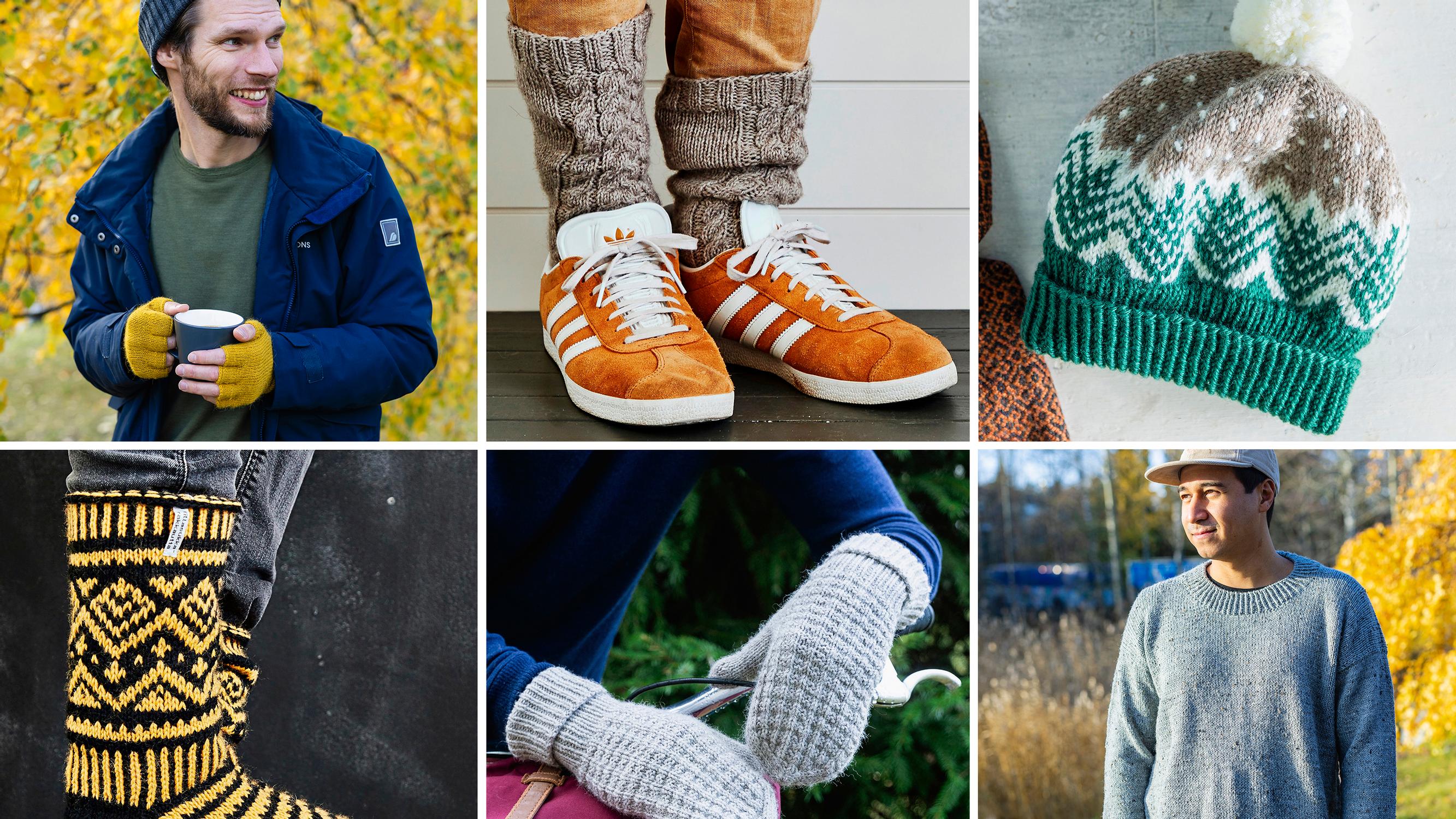 Miesten neuleet – helpot lapaset, klassikkopipo, kirjoneulesukat & 8 muuta ohjetta