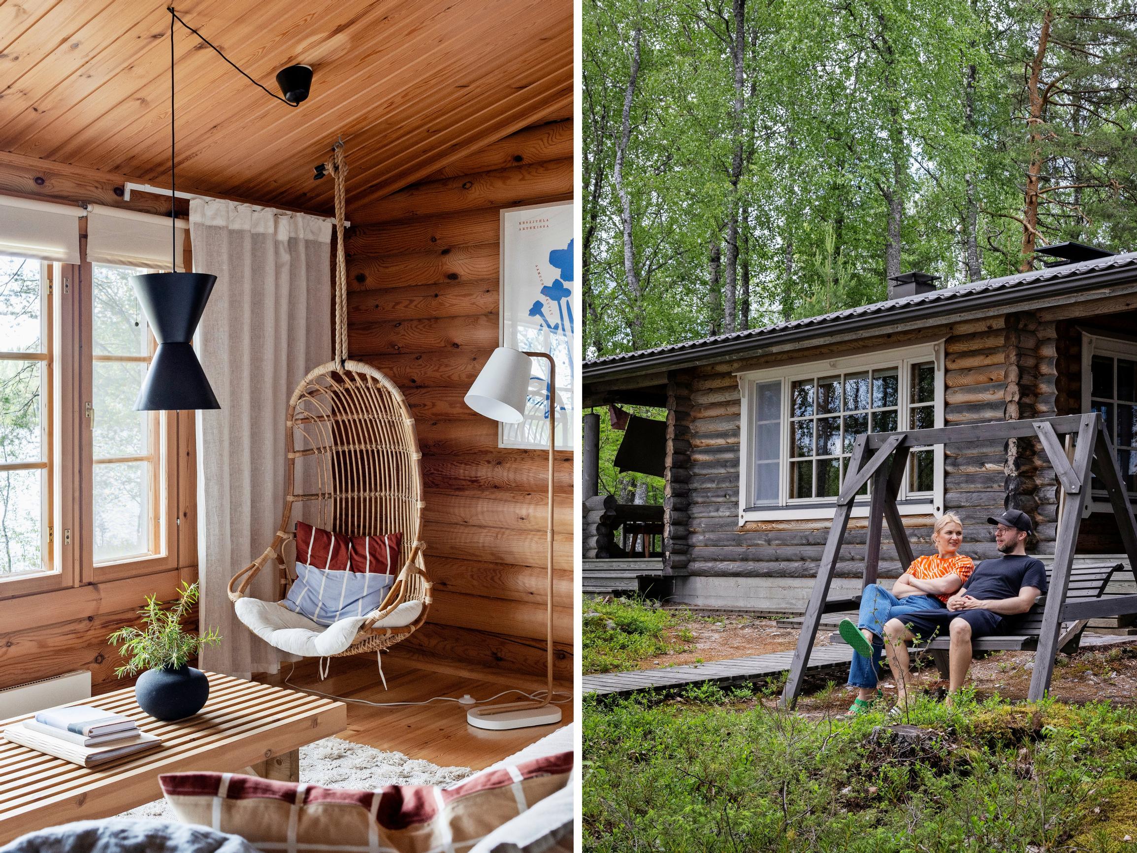 Huvila & huussin Maru Hautala kunnostaa maltilla perinteistä pyöröhirsimökkiään: ”Ei kaikkea vanhaa saa hävittää tai peittää maalilla”