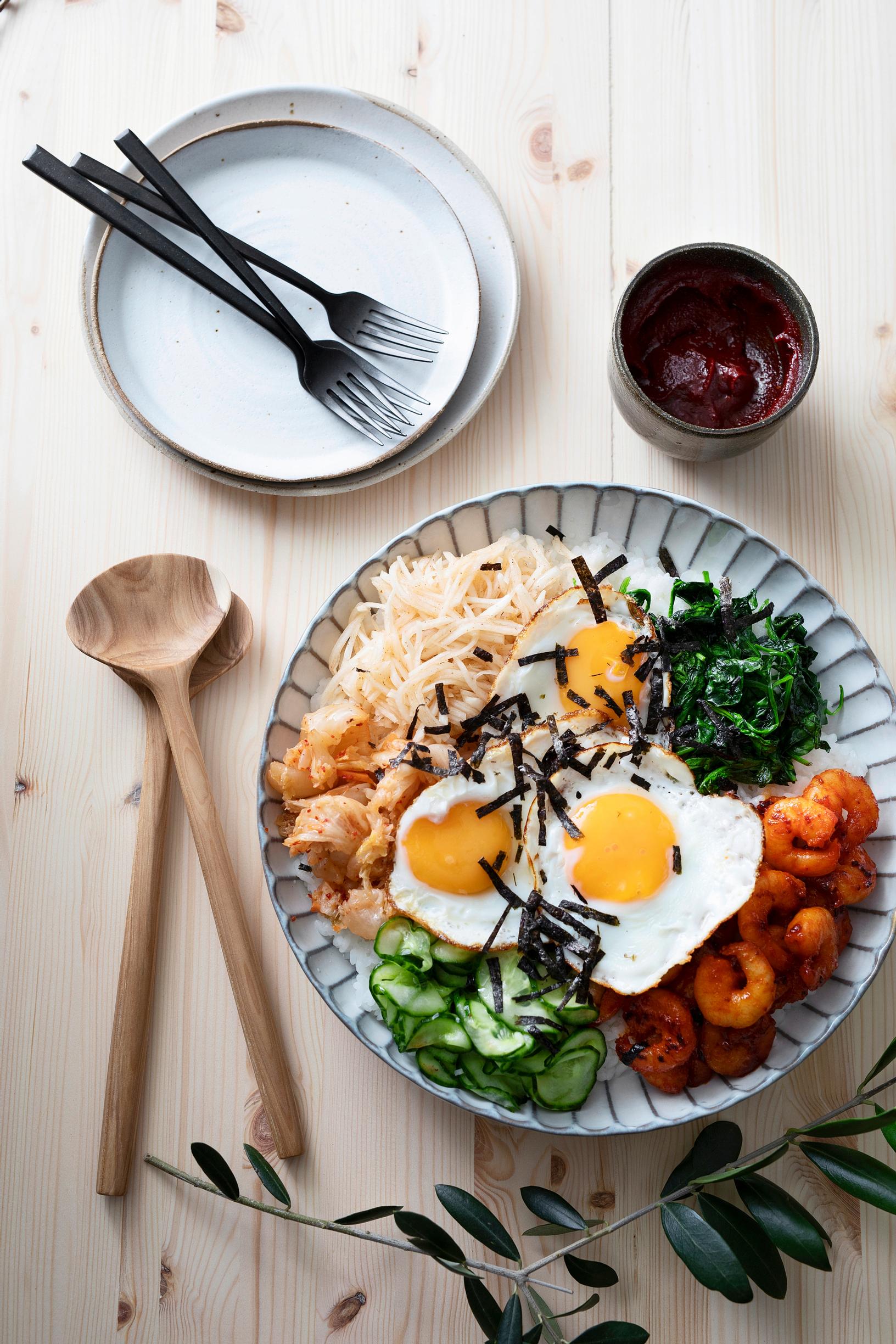 Katkarapu-bibimbap