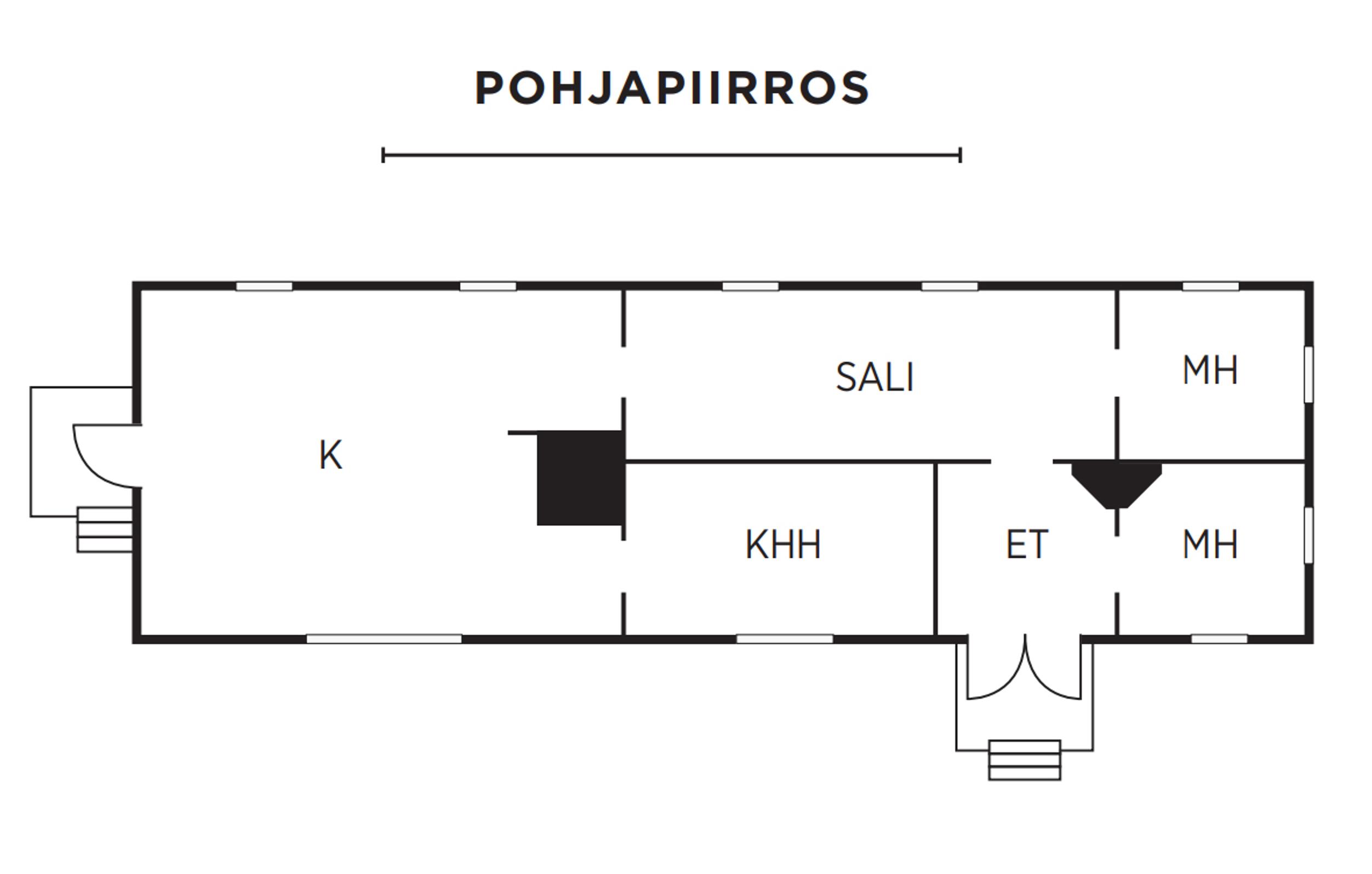 Anna Perhon talon pohjapiirros