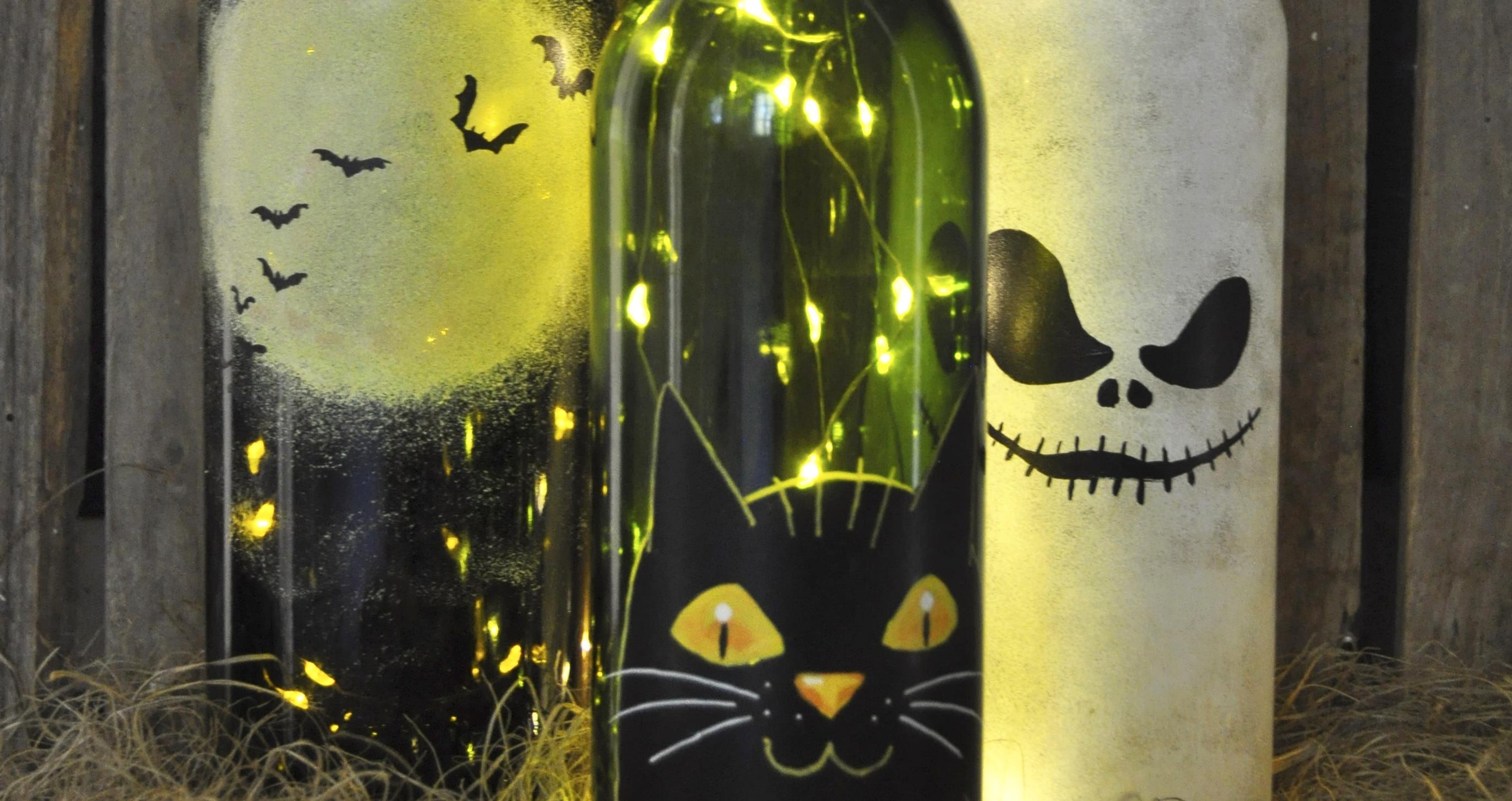 Halloween-valopullot – maalaa koristeet, jotka valaisevat ikkunalla tai puutarhassa sopivan jännittävästi
