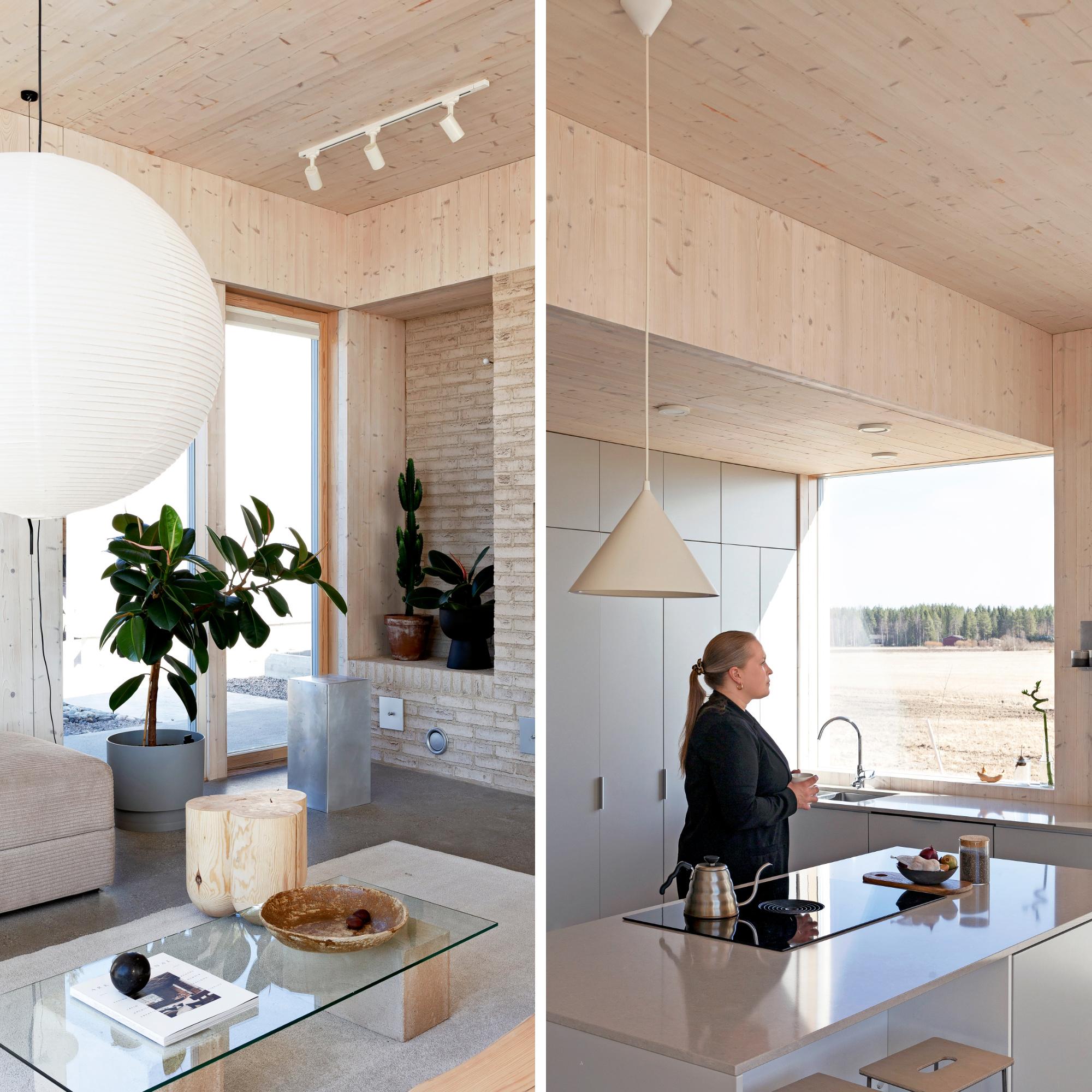 Liisan ja Jonin viisilapsinen perhe muutti vuokrakaksiosta uuteen CLT-puutaloon: ”Tila, avaruus ja valoisuus tuntuivat aika luksukselta”