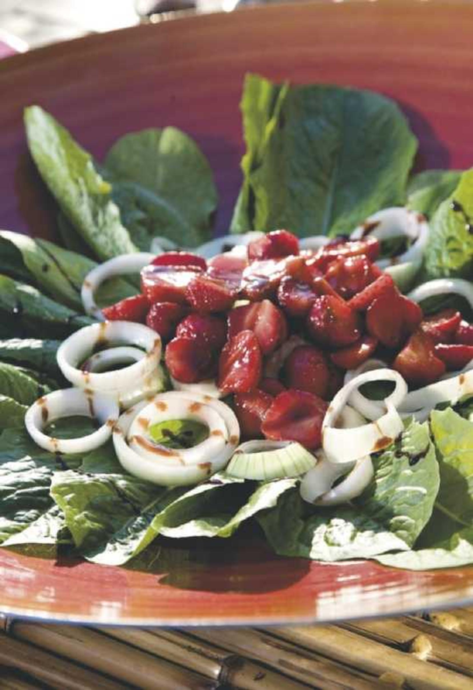 Balsamicomansikat ja -sipulit