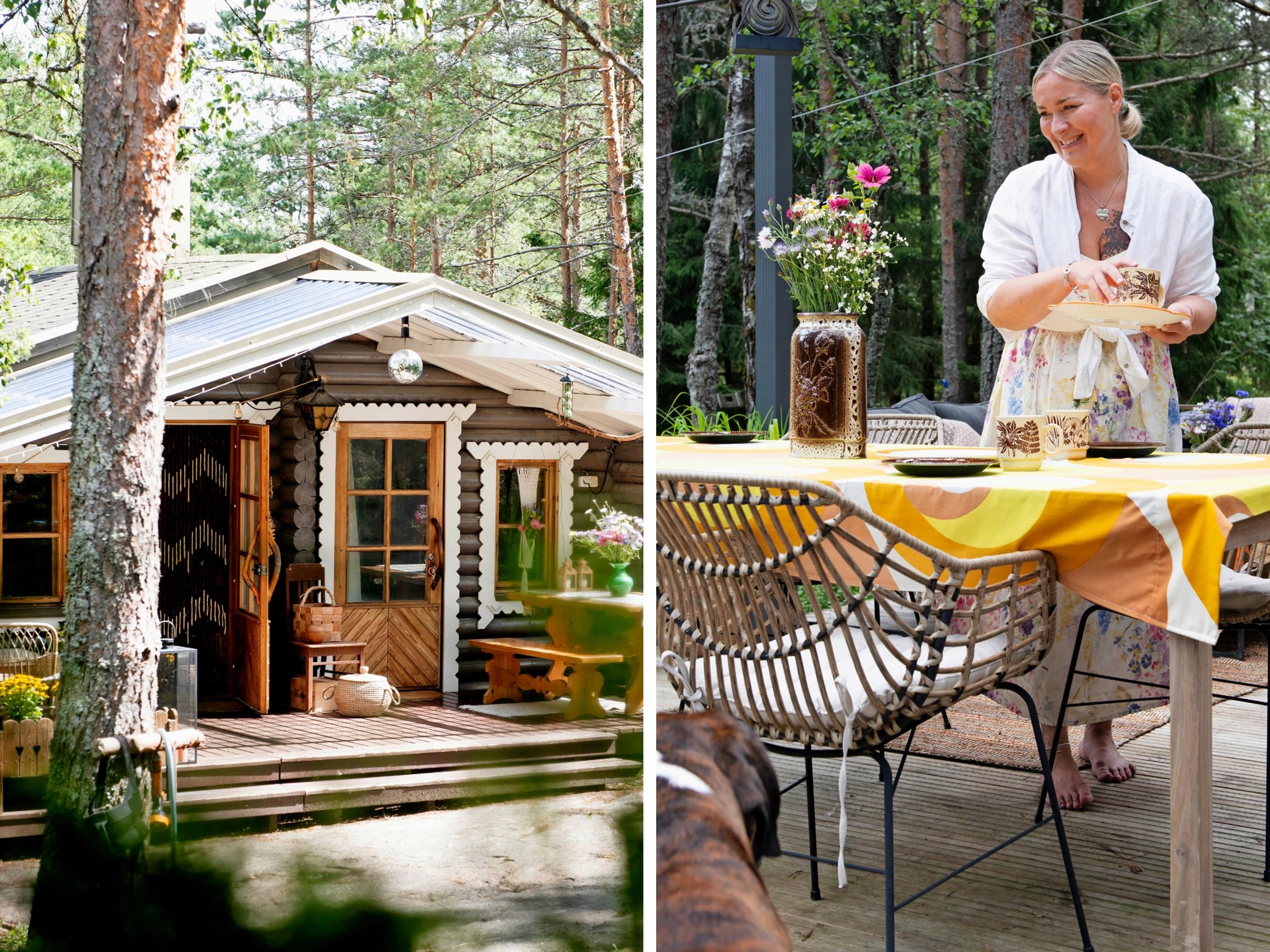 Annakaisa on kiitollinen 85-vuotiaalle Annelille, joka vinkkasi mökkinsä ostajille parhaat sienipaikat ja kertoi menneestä – lopulta mökki nimettiin Huvila Anneliksi!