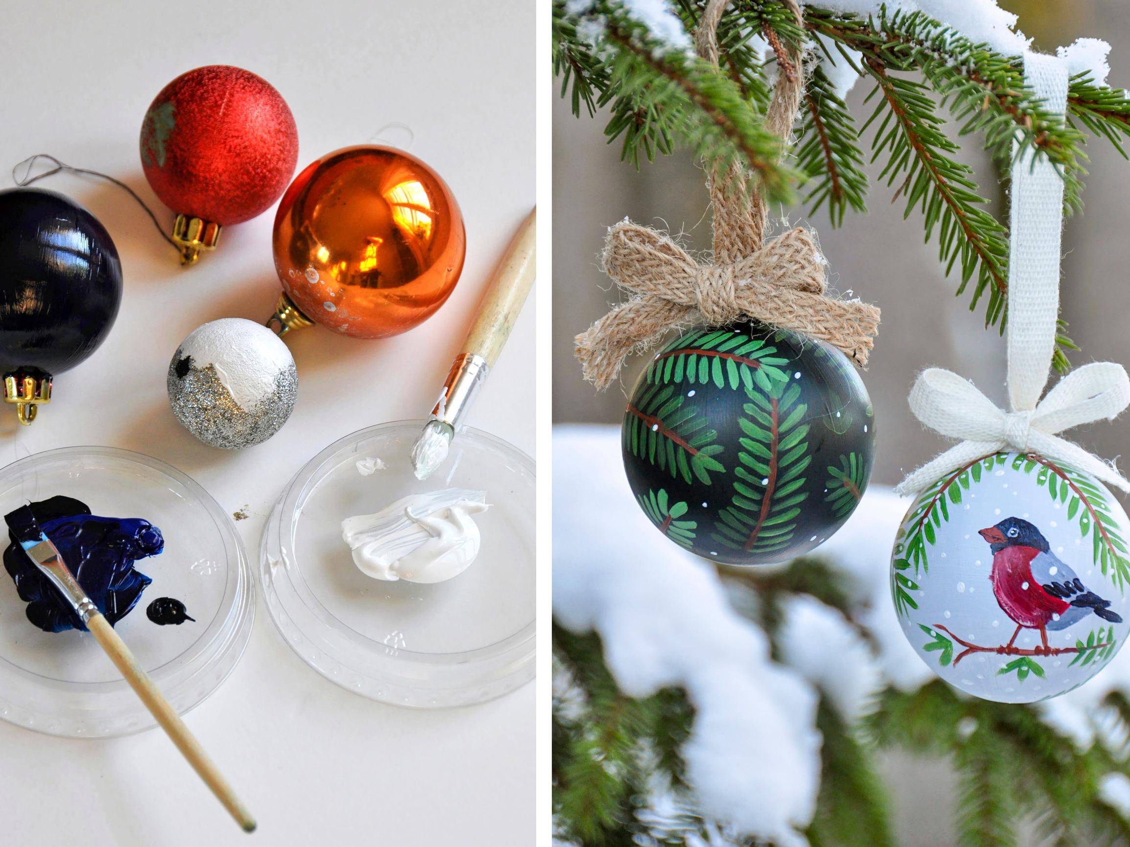 Joulupallojen maalaus – näin tuunaat vanhat kuusenkoristeet uuteen kuosiin