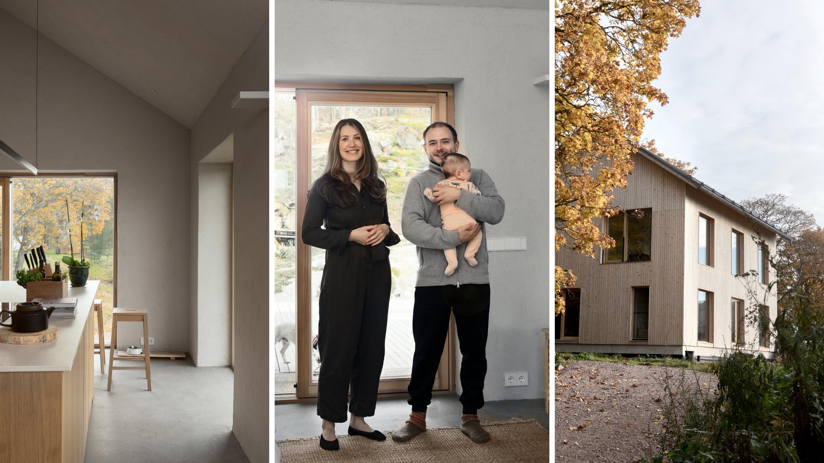 Oljesta, puusta ja savesta, niistä on ekologinen talo tehty – levollinen Villa Koppar Inkoon maalaisidyllissä on minimalistin päiväuni
