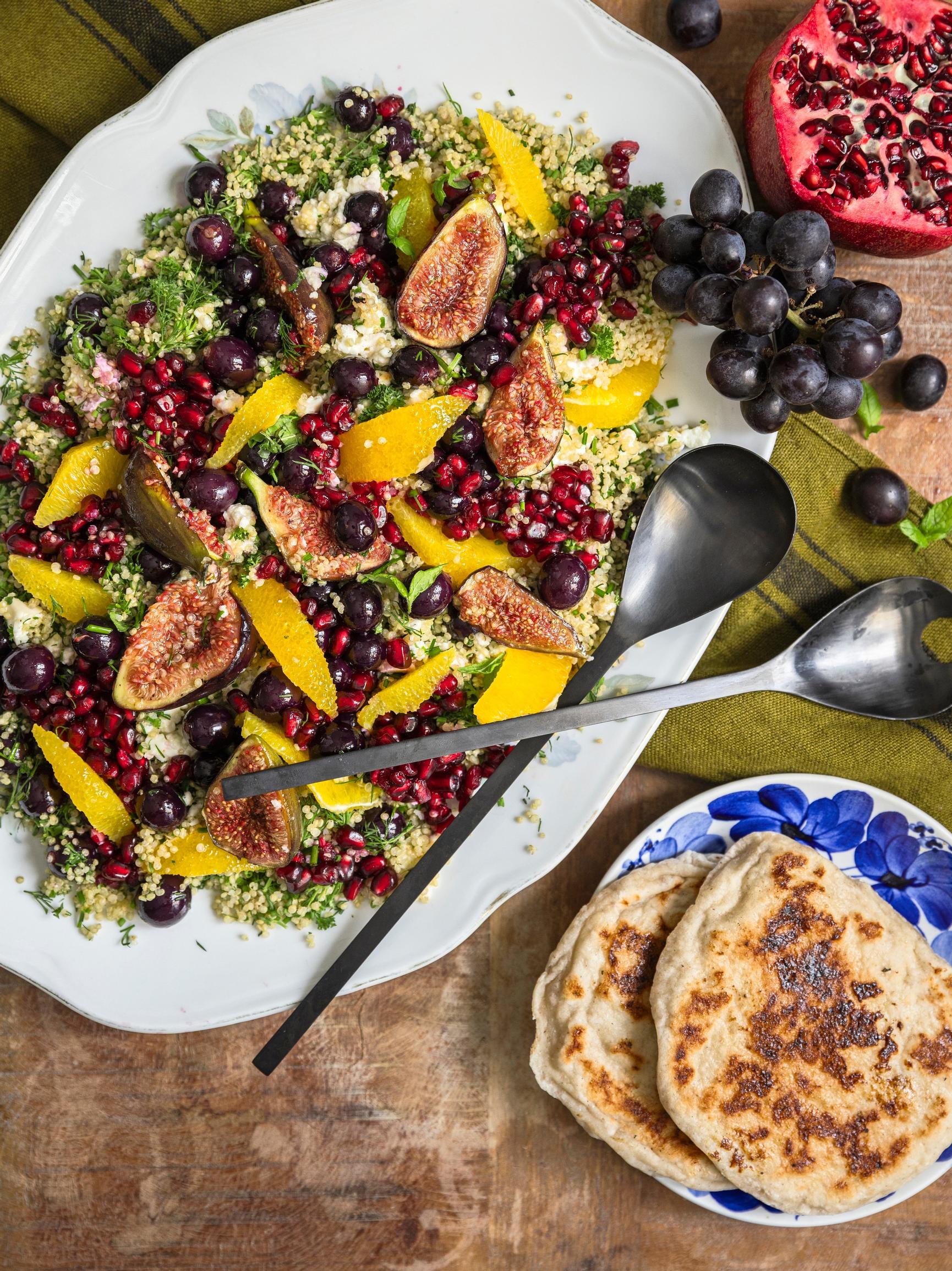 Mona Tähtisen yrttinen kvinoa-fetasalaatti