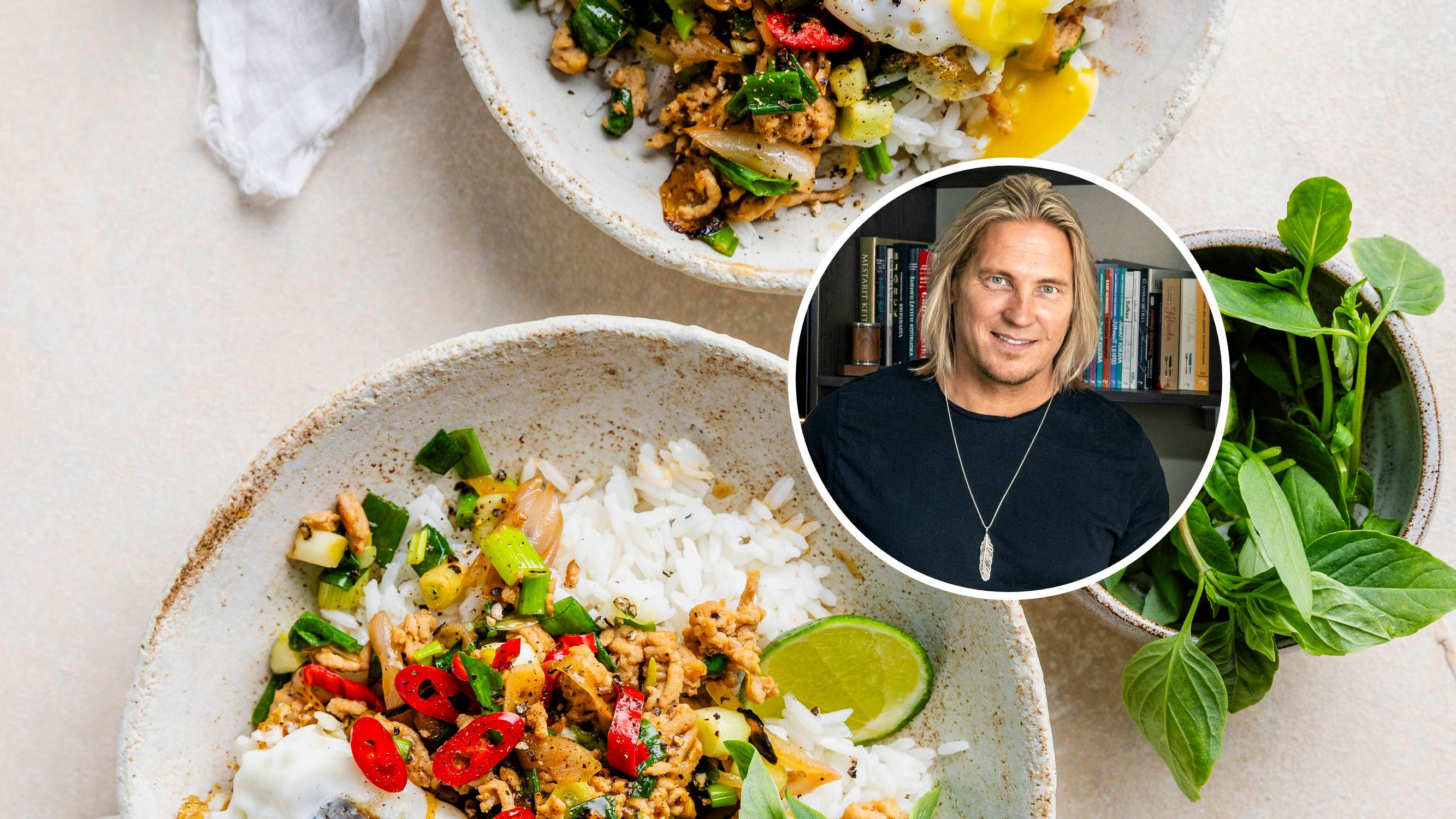 Sami Kurosen arkiruokabravuuri on tuliainen Thaimaasta – pad kra pao gai eli thaibasilikakana on nopea ja helppo tehdä