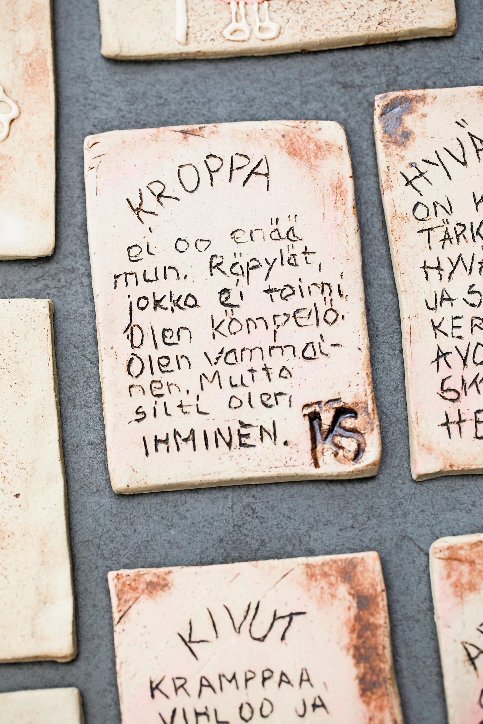 Savilaatassa sairaudesta kertova teksti.