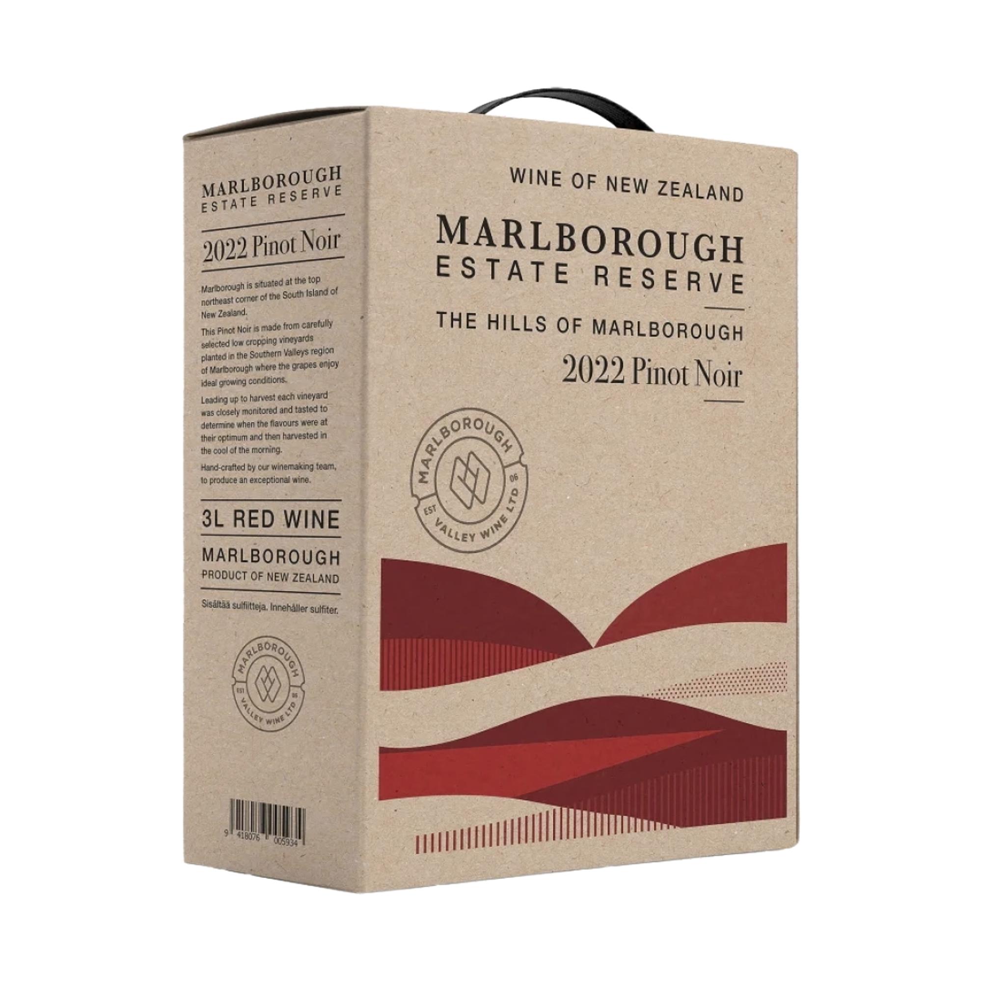 Marlborough Estate Reserve Pinot Noir 2022, 40 € / 3 l.