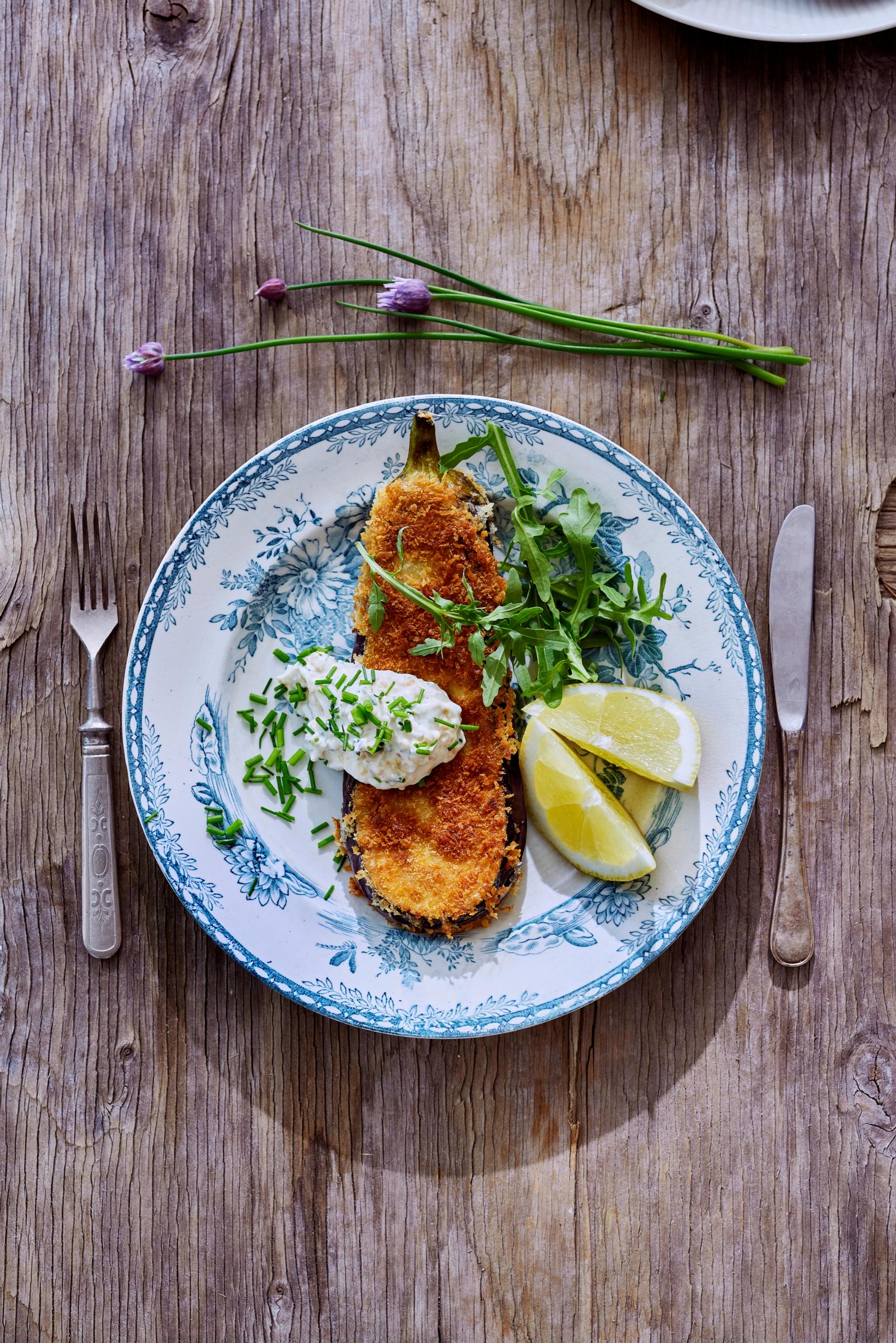 schnitzeleiden kasvisversio munakoisosta