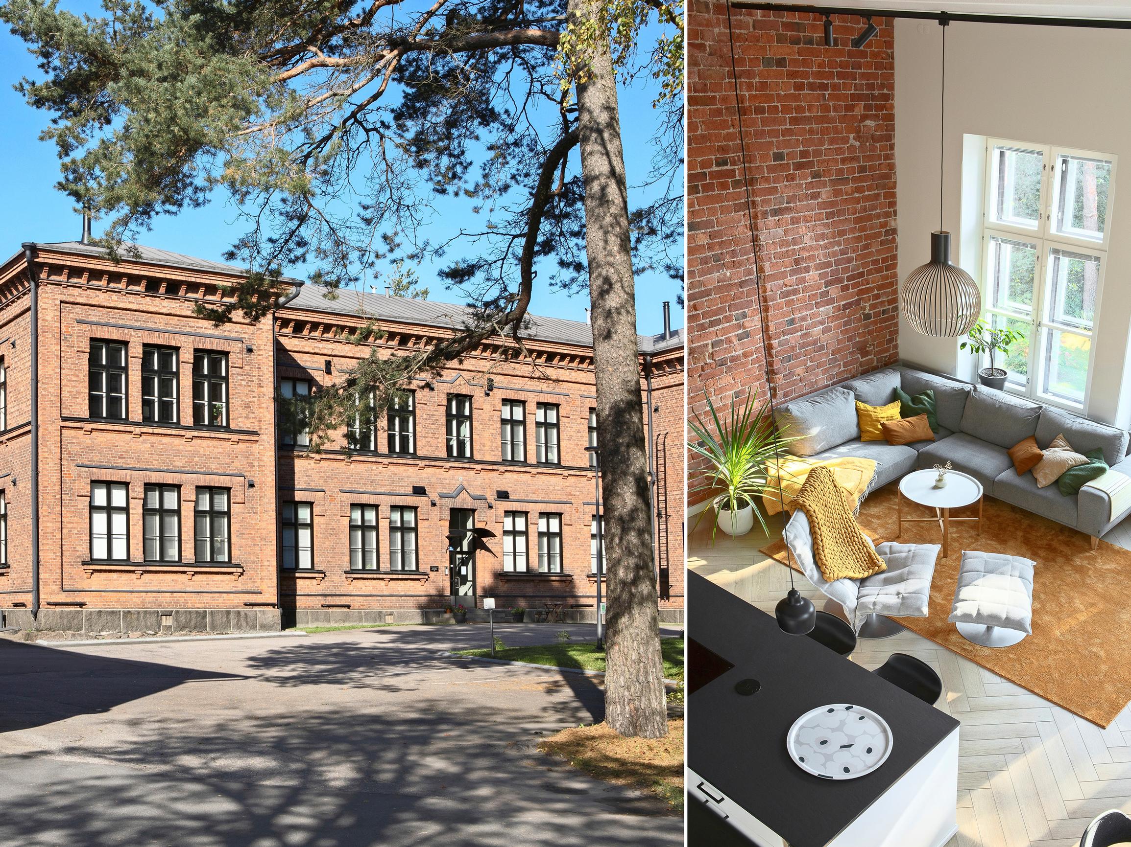 Kolme ystävystä osti vuosia tyhjillään seisseen varuskuntasairaalan ja remontoi sen loft-asunnoiksi itselleen ja myyntiin