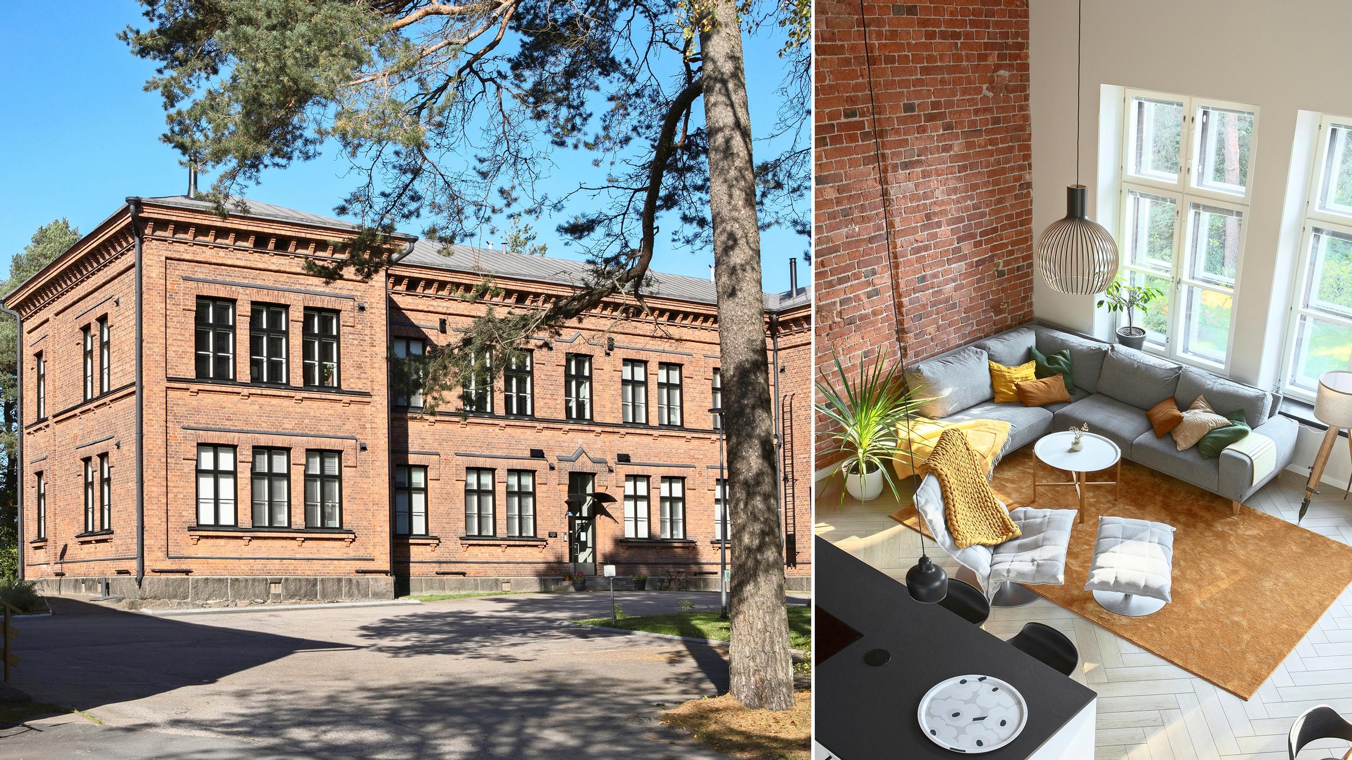 Kolme ystävystä osti vuosia tyhjillään seisseen varuskuntasairaalan ja remontoi sen loft-asunnoiksi itselleen ja myyntiin