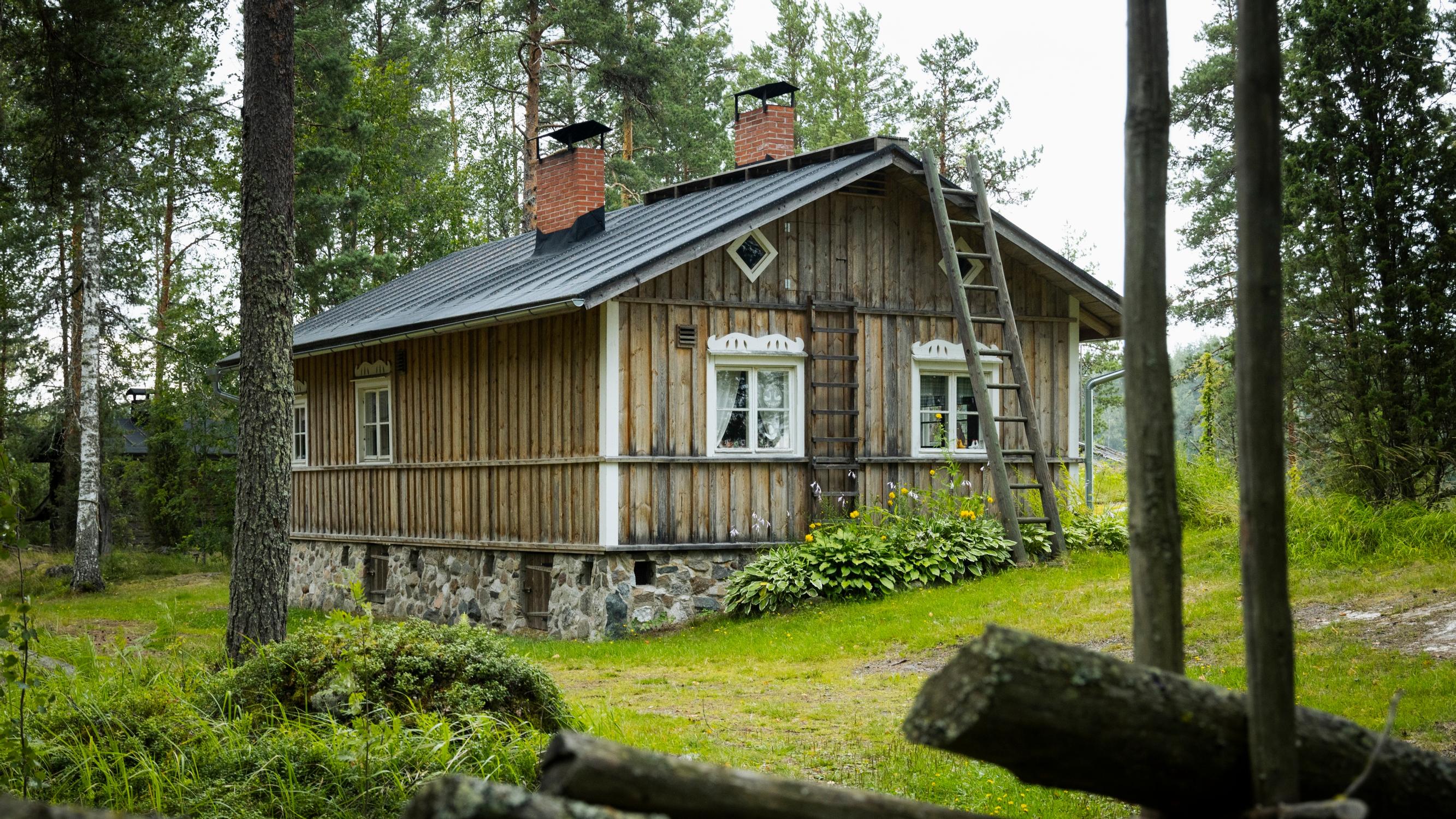 Todellinen aikamatka! Raija ja Raimo rakensivat vaikuttavan perinnemiljöön – tonttia ympäröi riukuaita ja kivijalkaan otettiin mallia linnasta