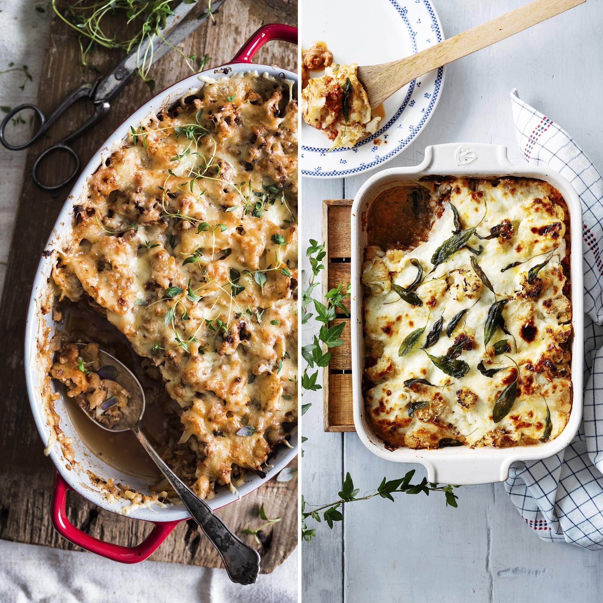 Täyteläinen lasagne & 3 muuta herkullista uunivuokaa kukkakaalista – ”Todella maukas uusi ruoka maistella!”