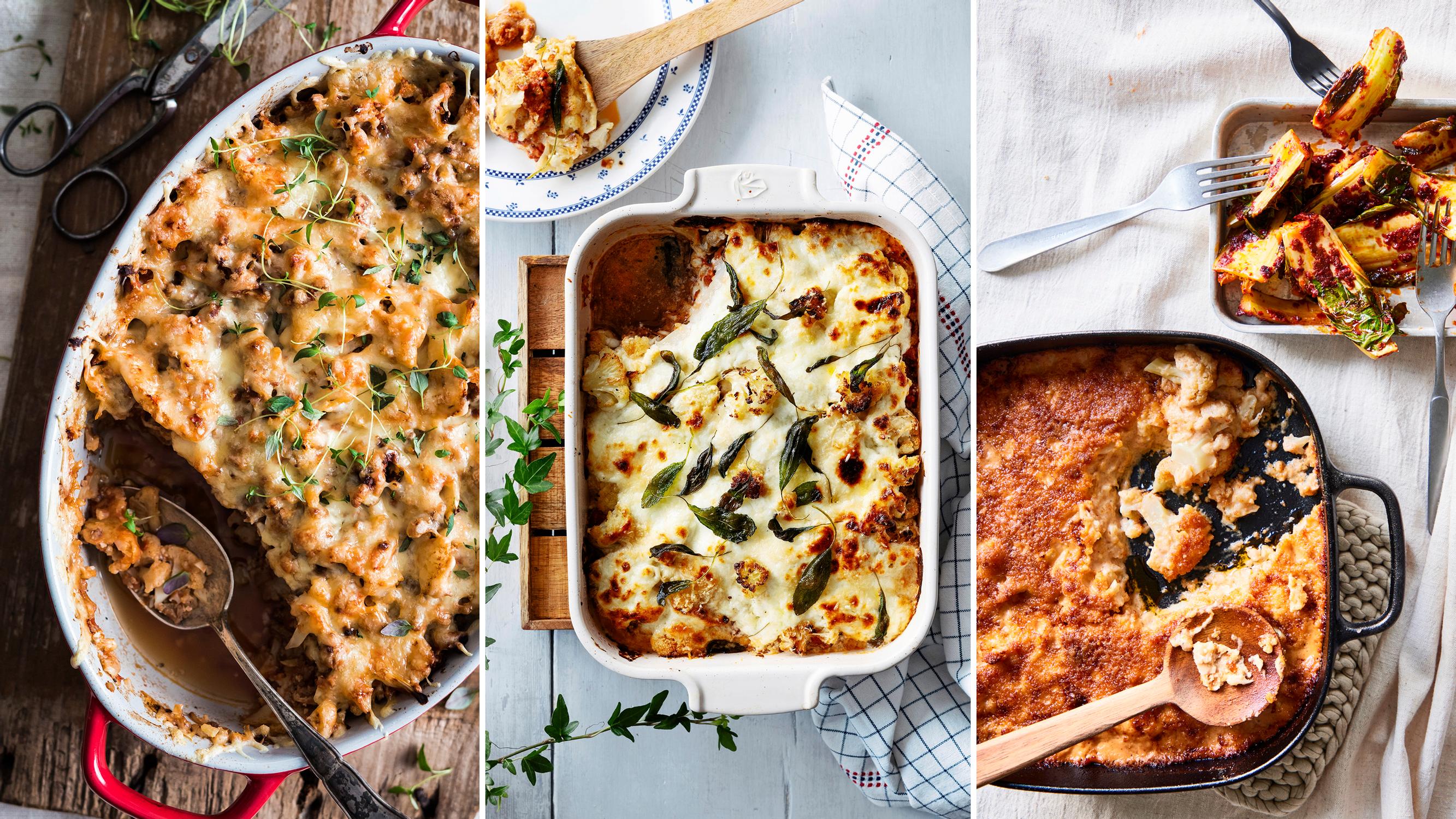 Täyteläinen lasagne & 3 muuta herkullista uunivuokaa kukkakaalista – ”Todella maukas uusi ruoka maistella!”