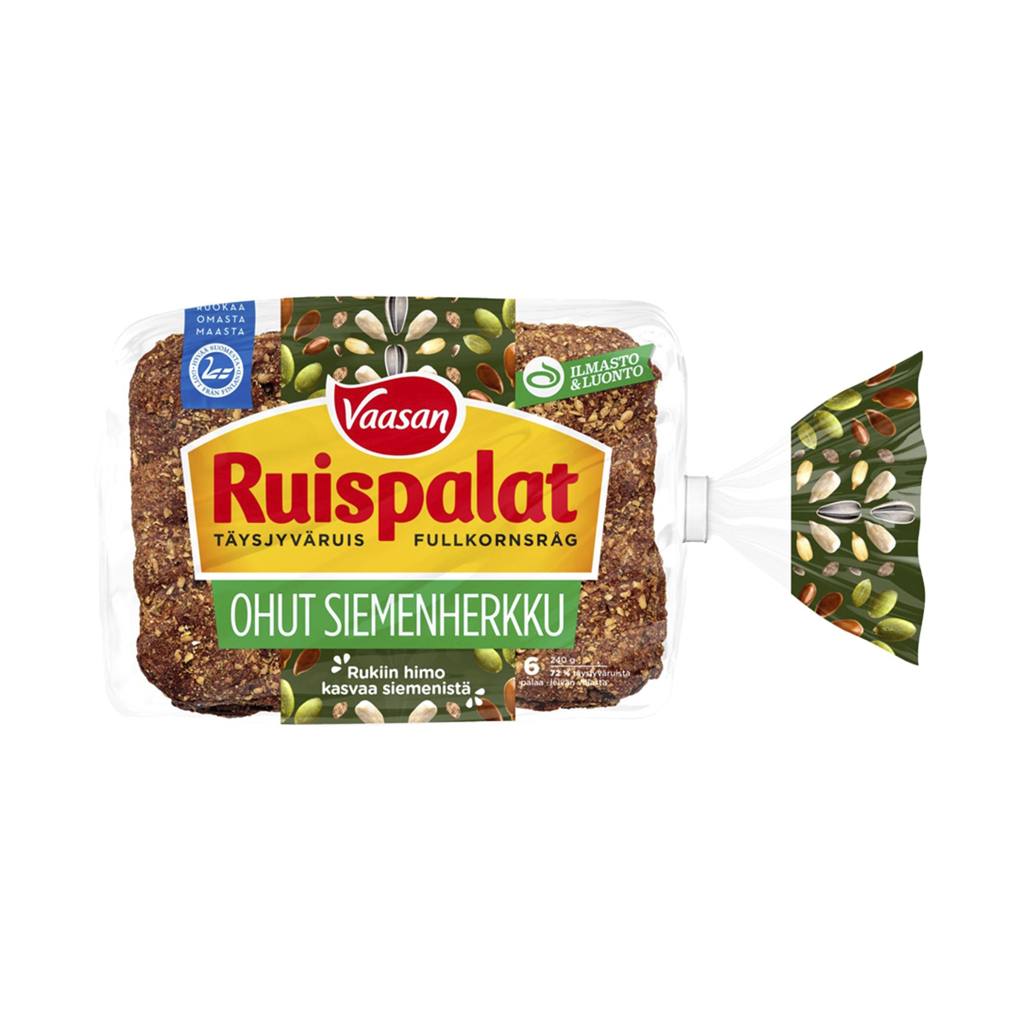 Vaasan ruispalat ohut siemenherkku
