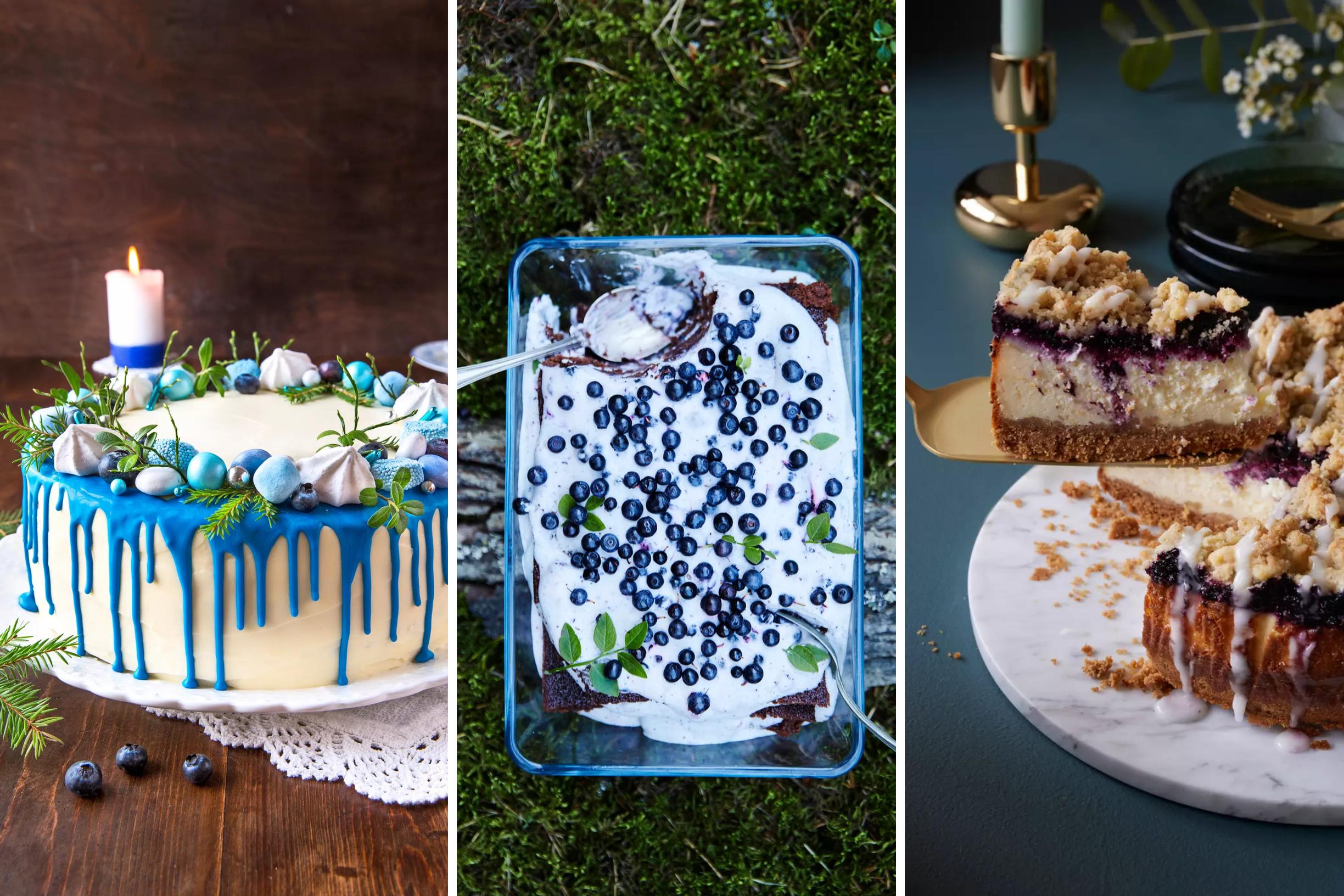 Sinivalkoiset kakut – leivo itsenäisyyspäiväksi superhelppo vuokakakku, näyttävä täytekakku tai muhkea juustokakku