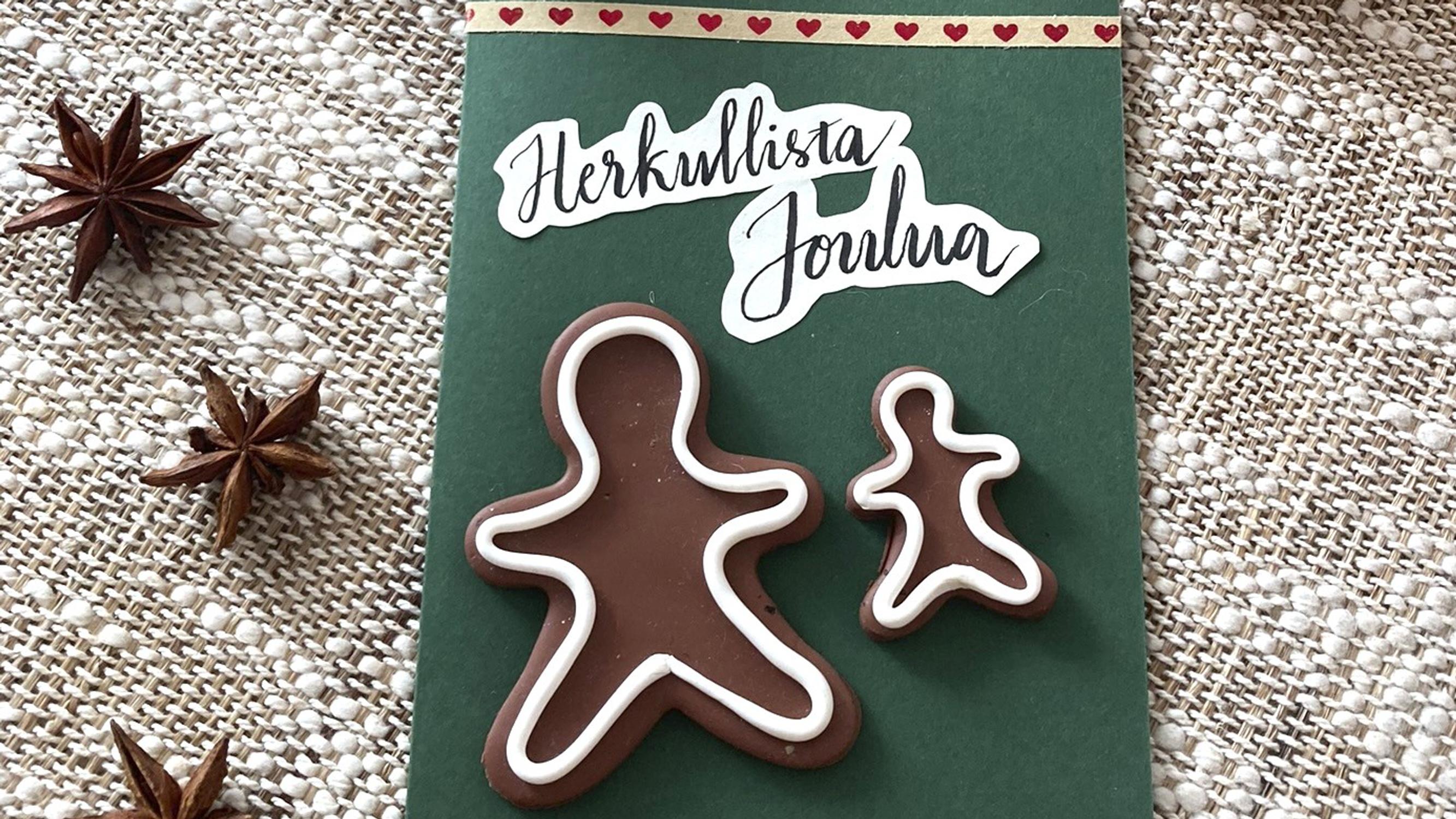 Piparkakkukortti – katso hauska ohje ja askartele aidon näköiset piparit Fimo-massasta