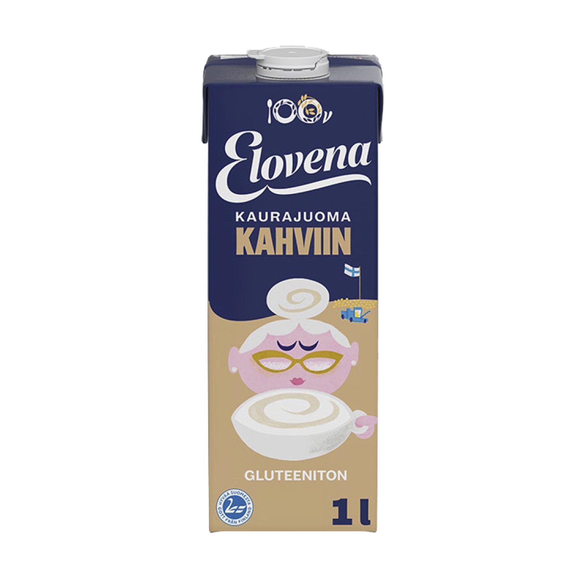 Elovena kaurajuoma kahviin, 2,09 € / 1 litra.