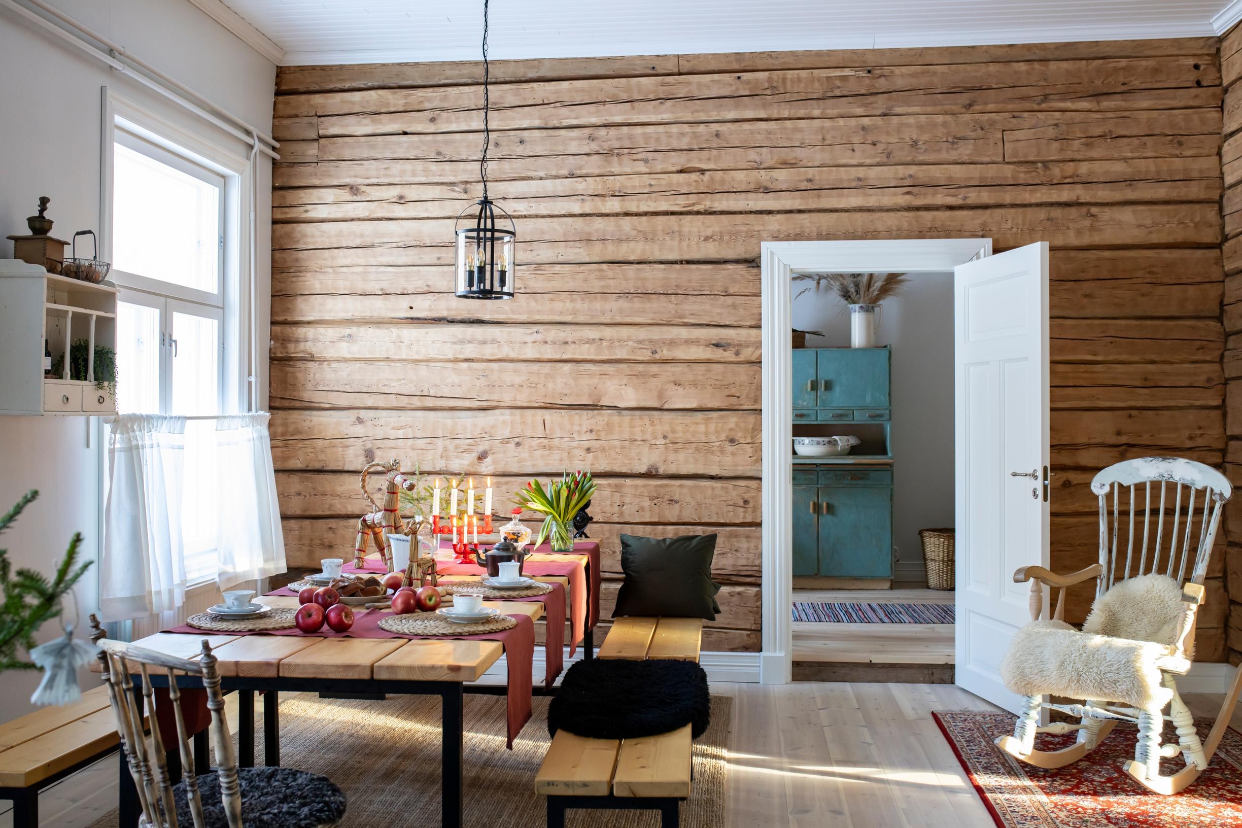 Pappilan arkikeittiö jouluasussaan