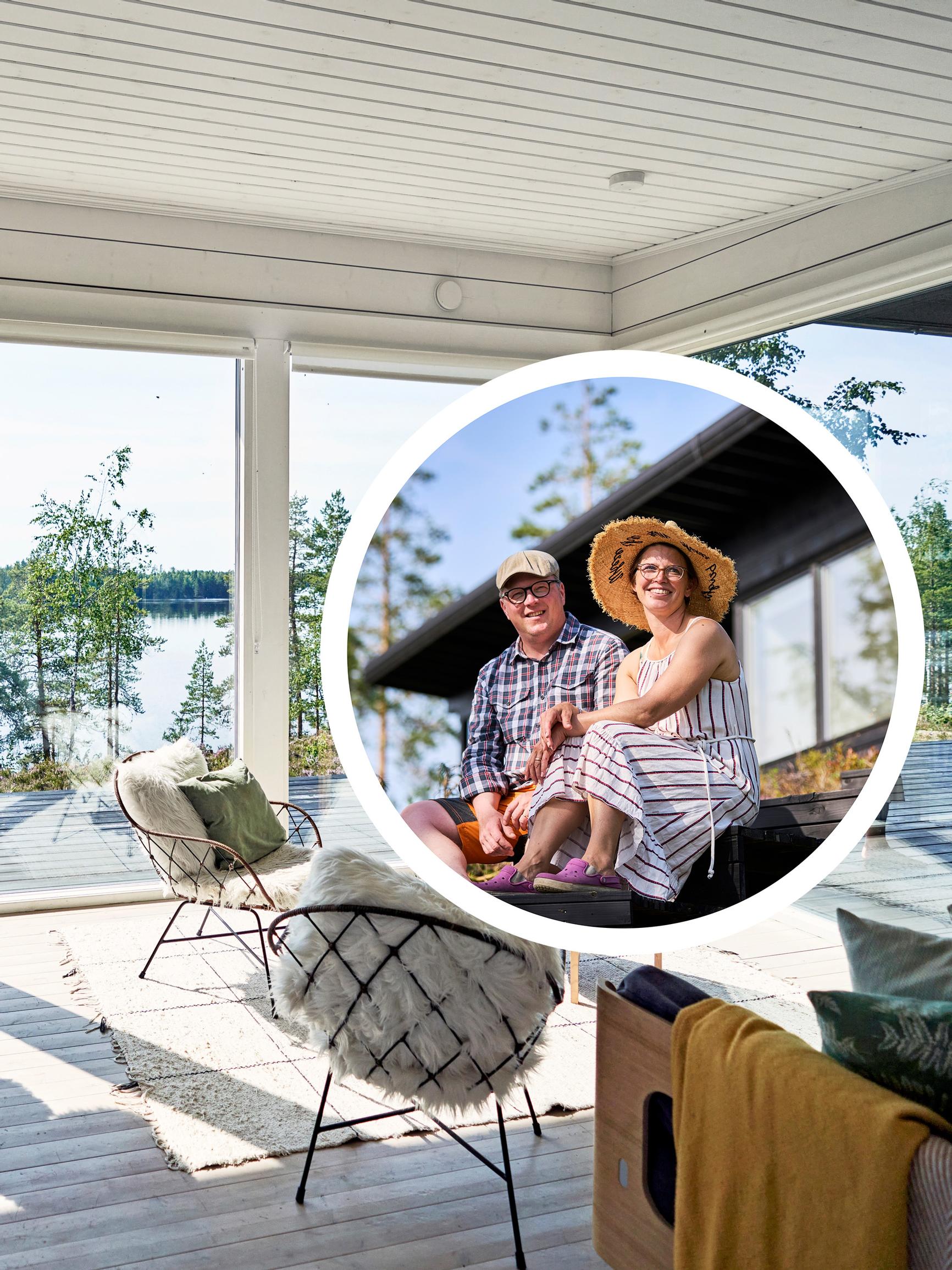 Suomen kaunein mökki -finalistien musta mökki on sisältä uskomattoman avara! Näin rakentaminen sujui saaressa