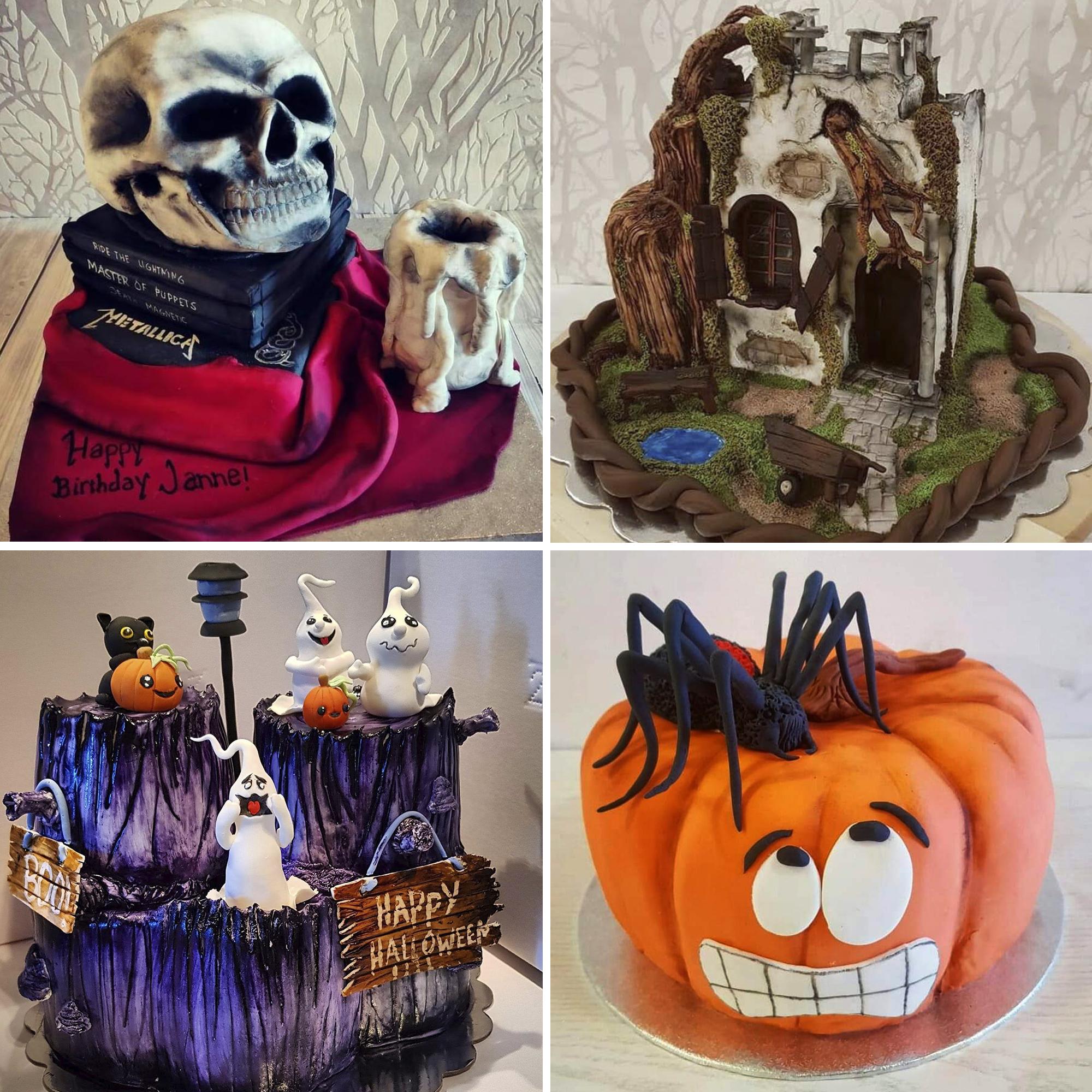 Haukkaa rauniotaloa! Oululainen Karoliina leipoo niin hienoja halloween-kakkuja, ettei moni usko niitä kakuiksi ollenkaan