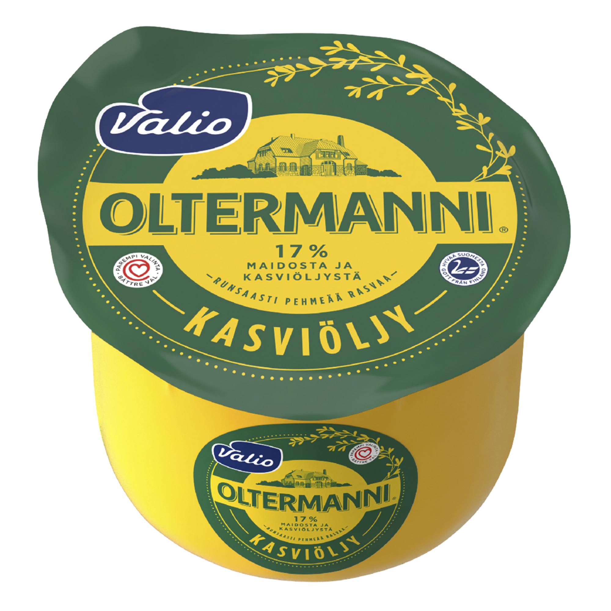 Valio Oltermanni 17 % kasviöljy, 8,19 € / 900 g.