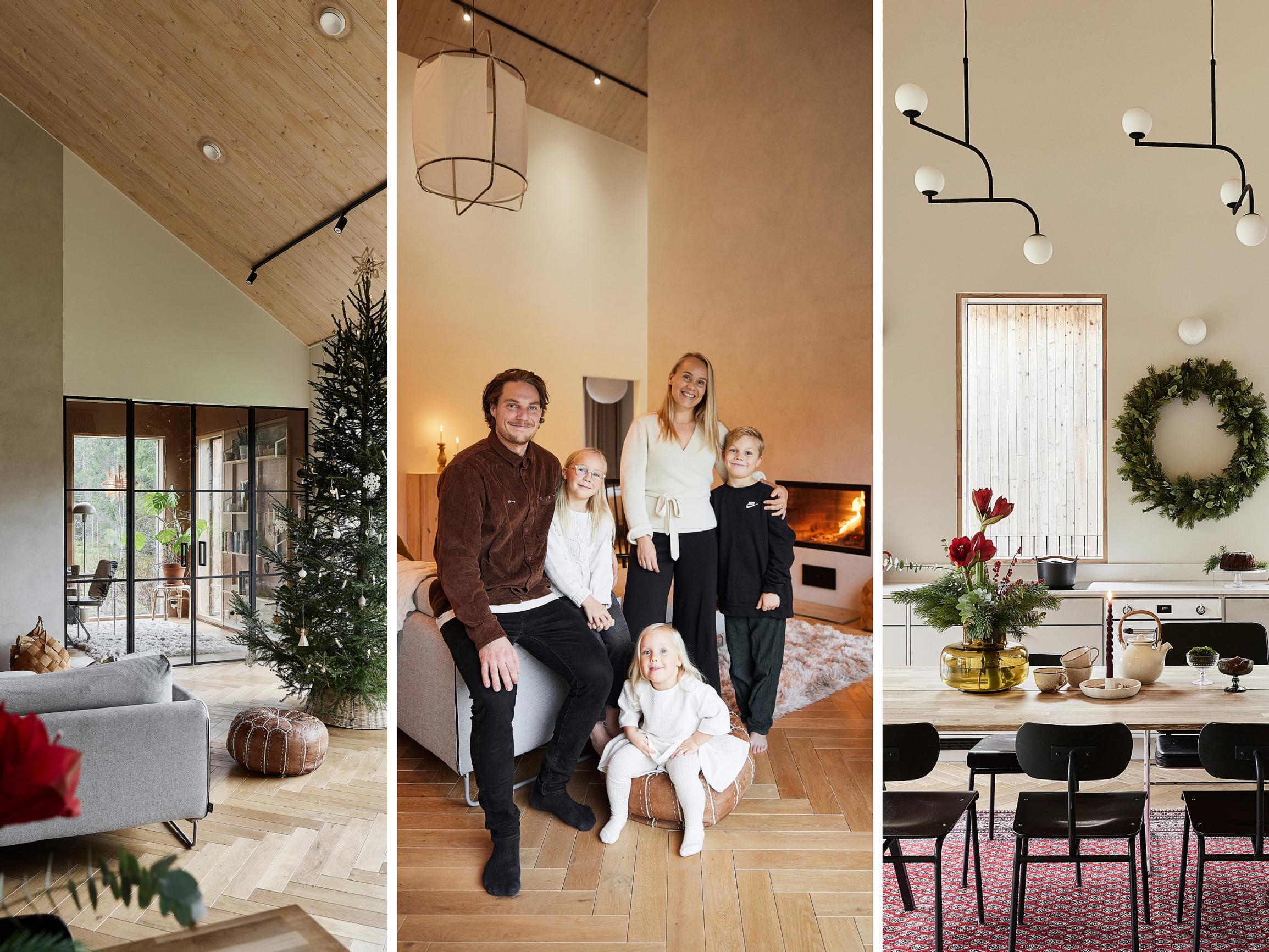 Uusi talo Porvoossa on jouluna kuin lämmin halaus – Joelin ja Auroran piharakennuksessa odottaa yllätys, joka antaa rauhan