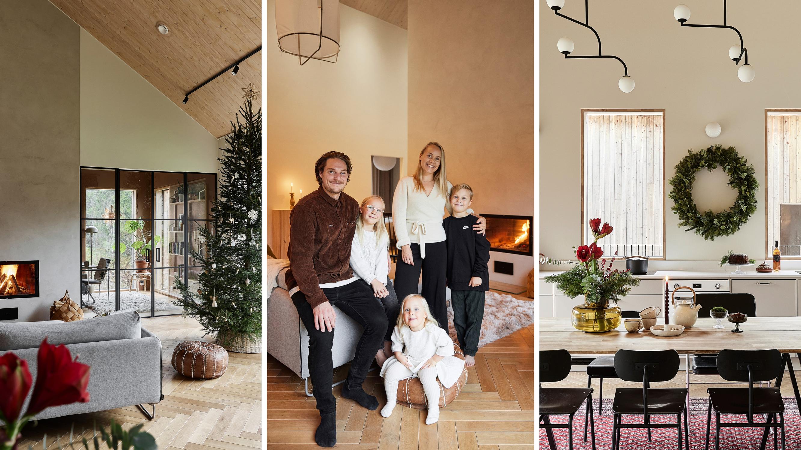 Uusi talo Porvoossa on jouluna kuin lämmin halaus – Joelin ja Auroran piharakennuksessa odottaa yllätys, joka antaa rauhan