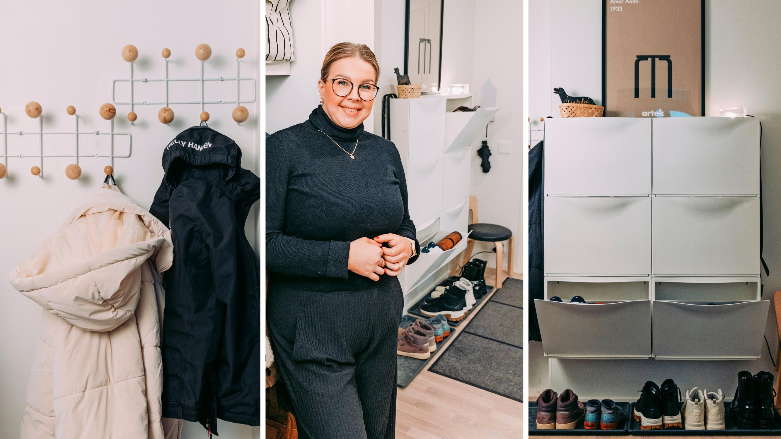 Paulan sääntö eteiseen pitää paikat järjestyksessä: ”Panostimme erityisesti kenkien säilytykseen” 