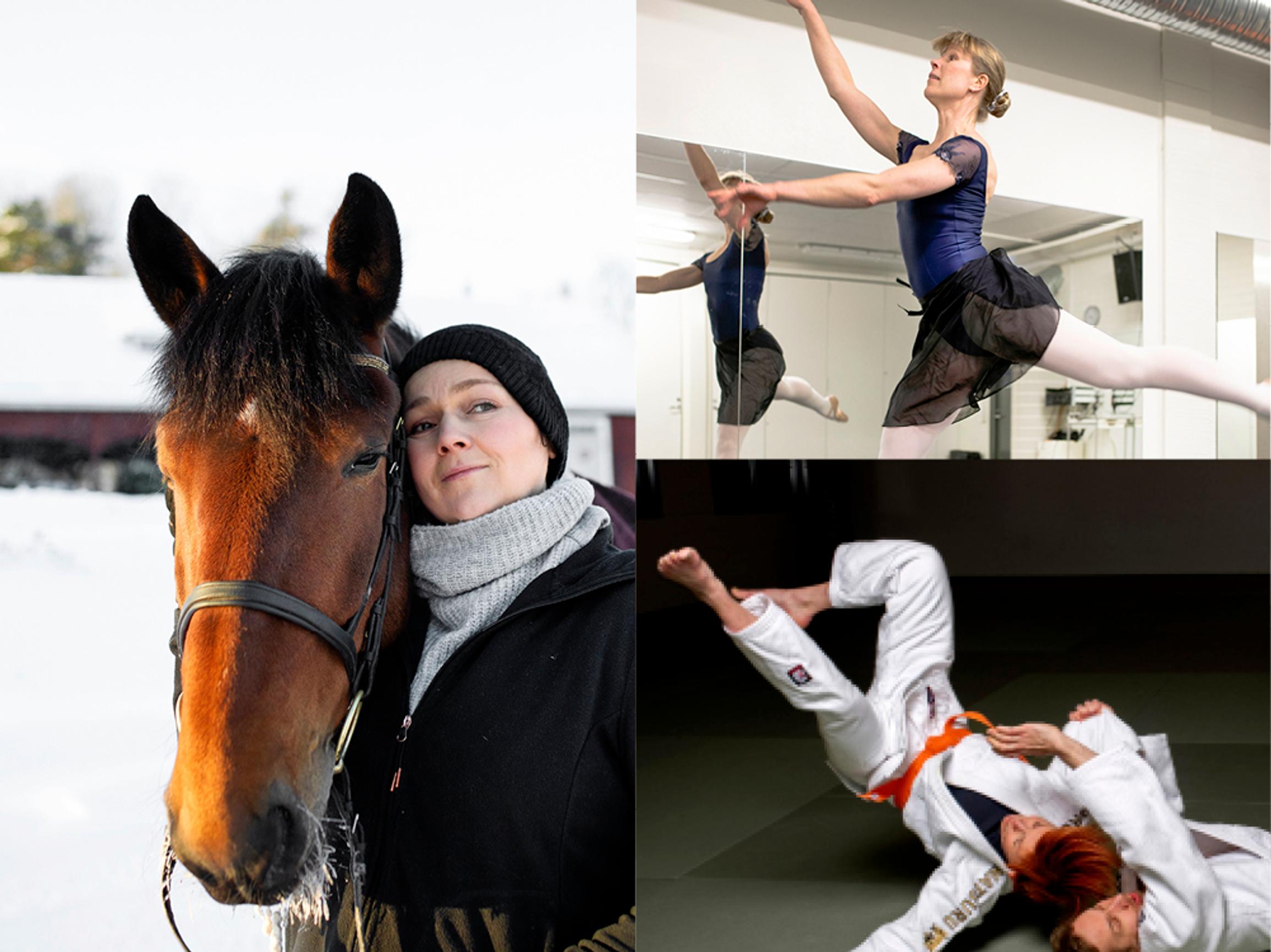 Judoa, balettia, ratsastusta... Mari, Aino ja Maria löysivät aikuisina ilon vanhoista lapsuuden harrastuksista