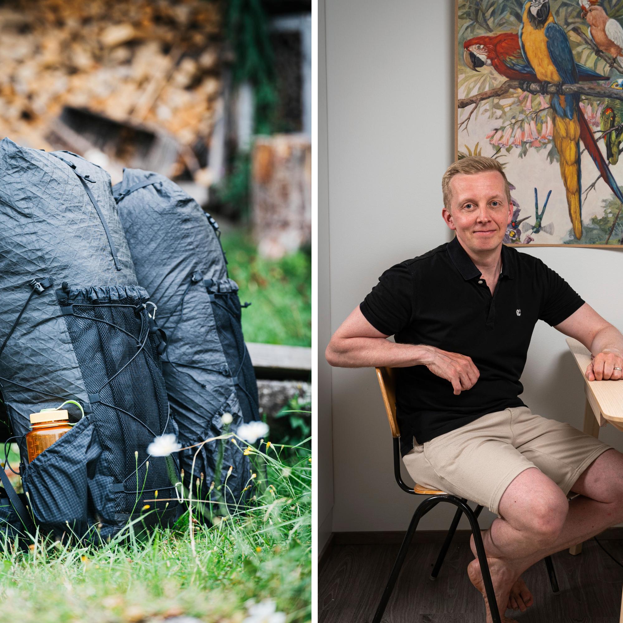 Jopa rinkan voi tehdä itse! Ei ompeleminen niin vaikeaa voi olla, Jukka ajatteli – ja säästää nyt retkeilyvarusteissa satasia