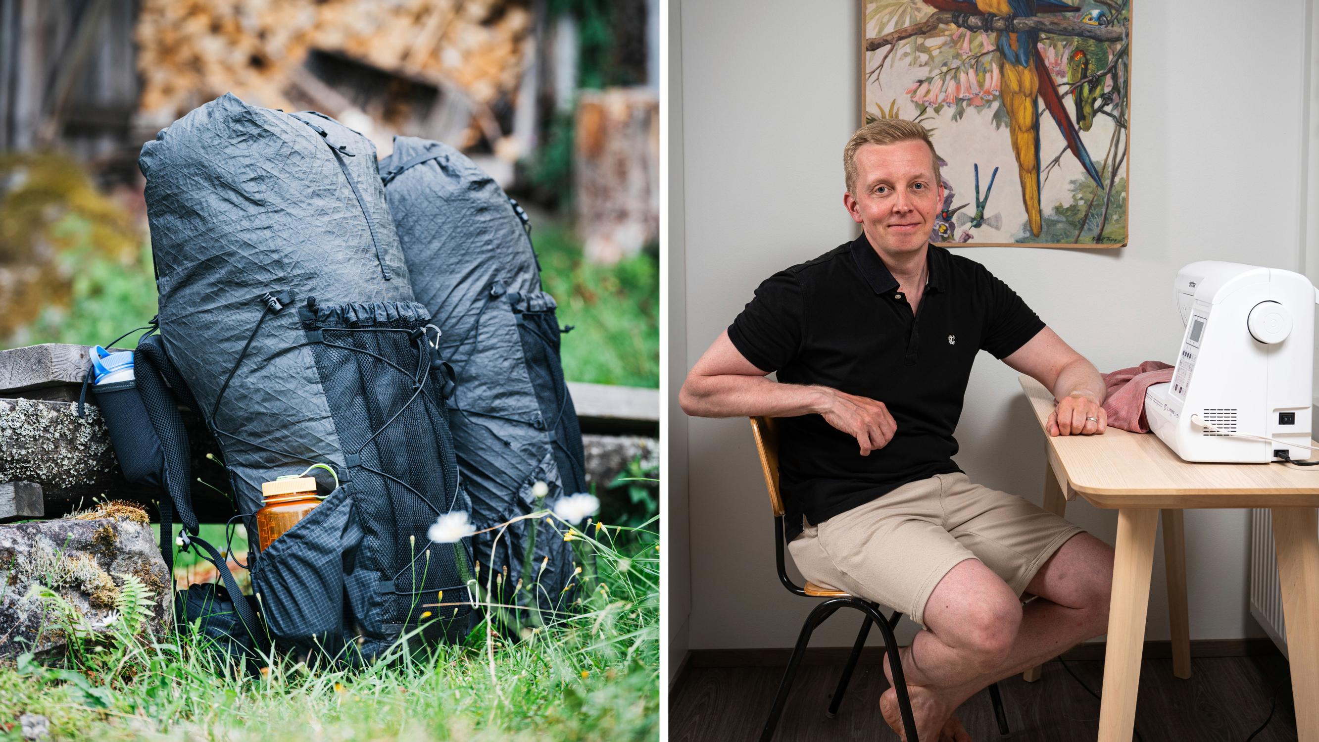 Jopa rinkan voi tehdä itse! Ei ompeleminen niin vaikeaa voi olla, Jukka ajatteli – ja säästää nyt retkeilyvarusteissa satasia
