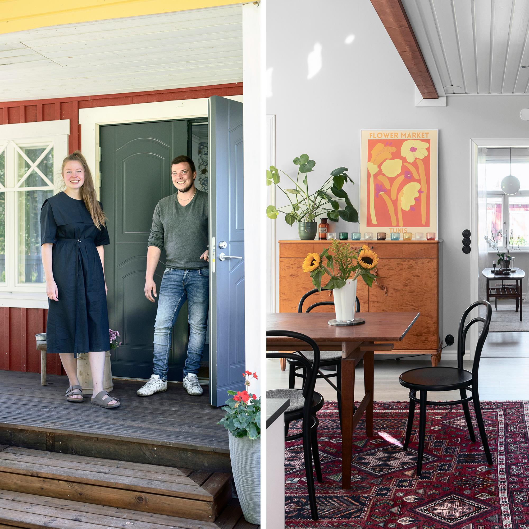 Carmela ja Sebastian laajensivat vanhaa talonpoikaistaloa kekseliäästi – ”Oli hyvä, että ehdimme asua talossa ennen isoa remonttia”