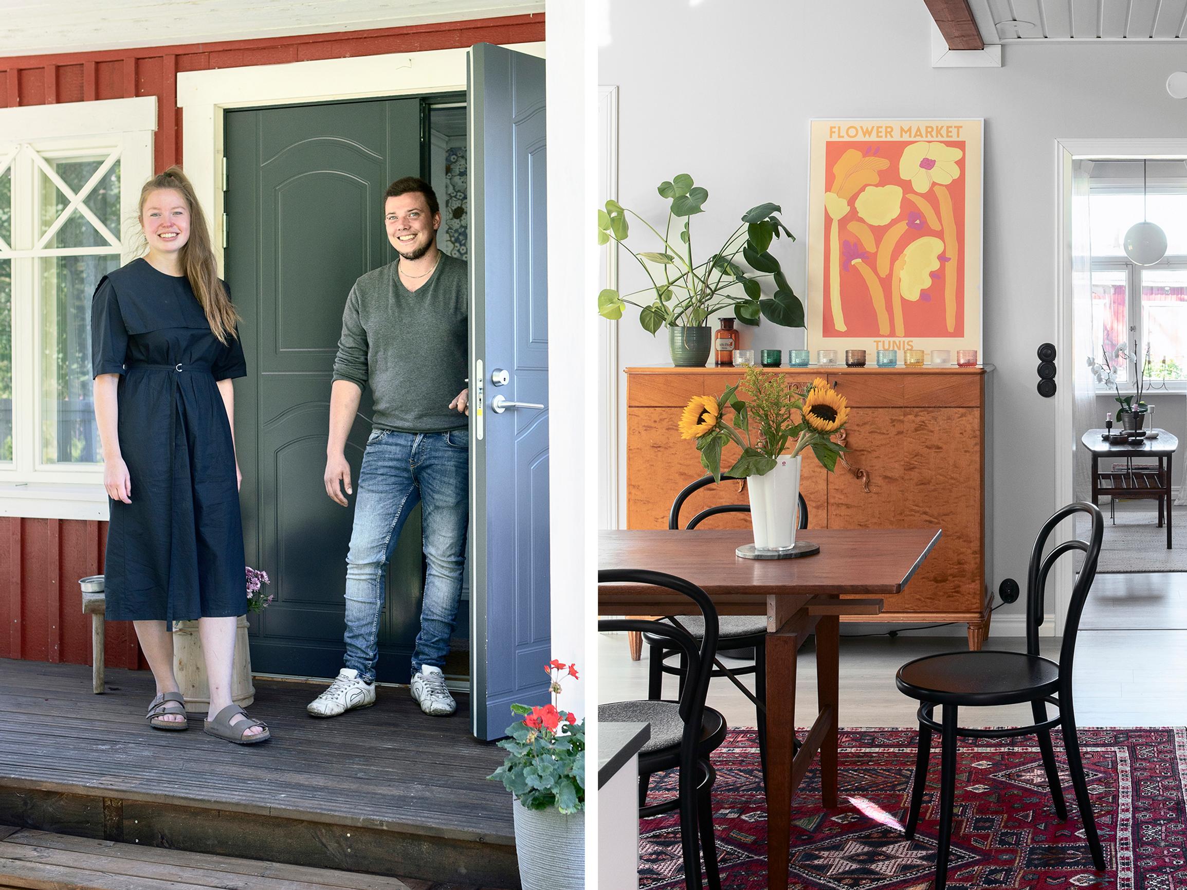 Carmela ja Sebastian laajensivat vanhaa talonpoikaistaloa kekseliäästi – ”Oli hyvä, että ehdimme asua talossa ennen isoa remonttia”