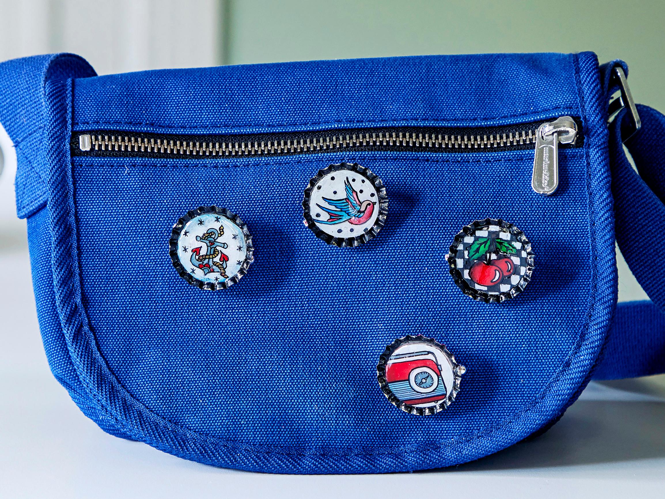 Kierrätä pullonkorkit hauskoiksi rintakoruiksi – nappaa helppo ohje!