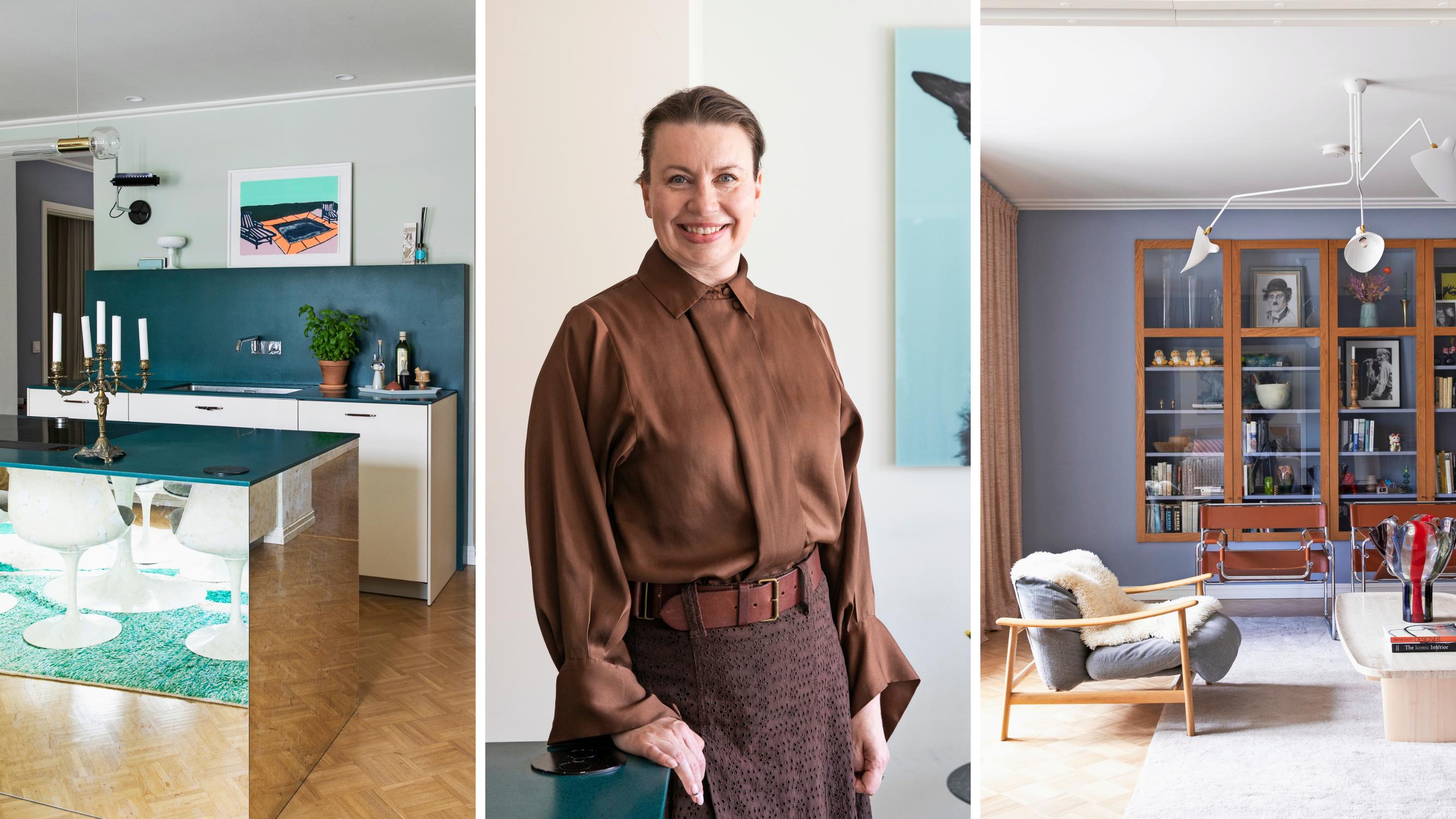 Peilisaareke ja hopea amme! Valkean kodin jälkeen jotain ihan muuta, toivoi lapsiperhe sisustusarkkitehti Marika Arolta