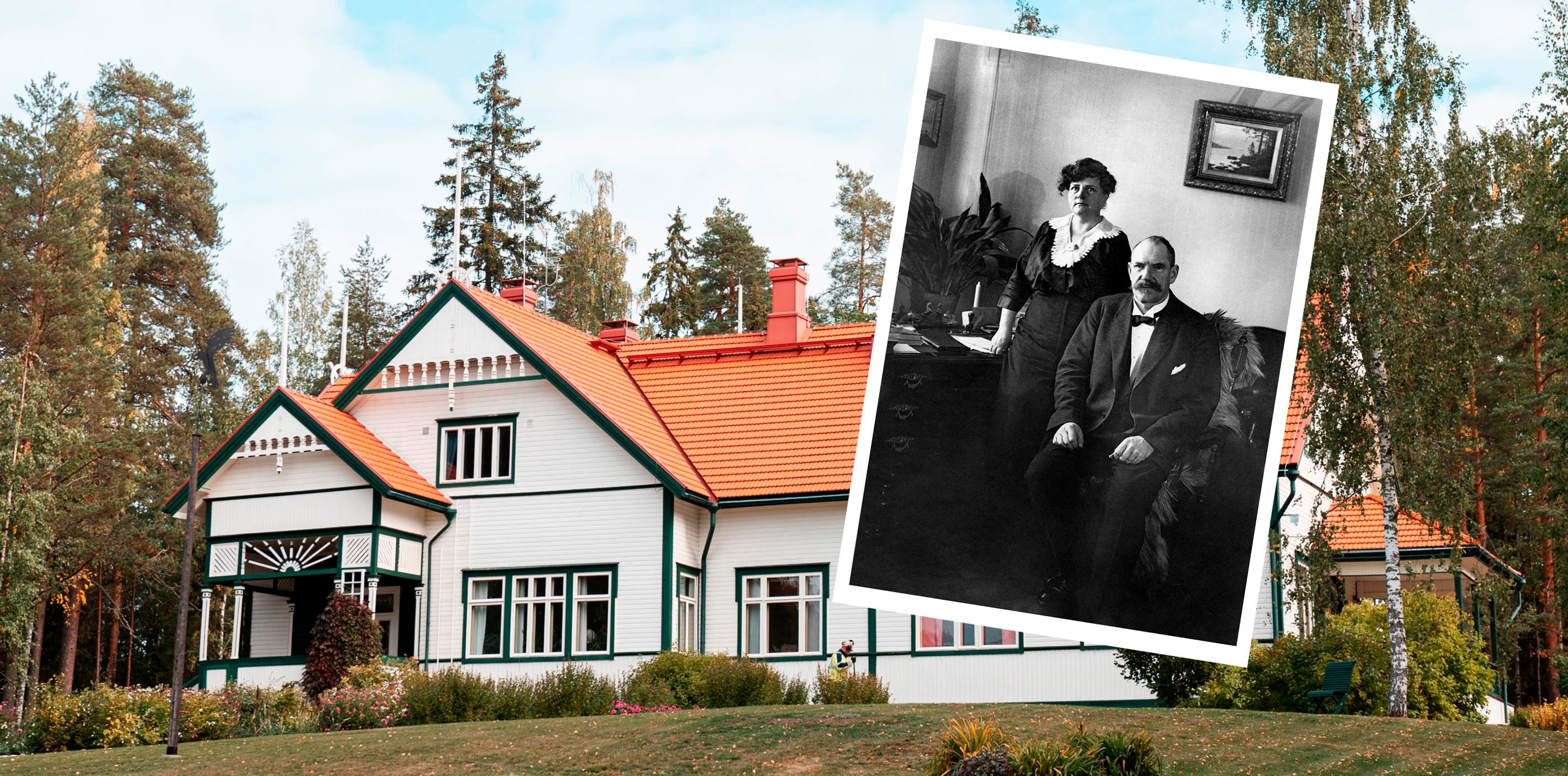 Presidenttiparin koti! Kotkaniemi valloitti Pehr Evind ja Ellen Svinhufvudin – kiehtovat valokuvat näyttävät 1900-luvun alun tunnelman