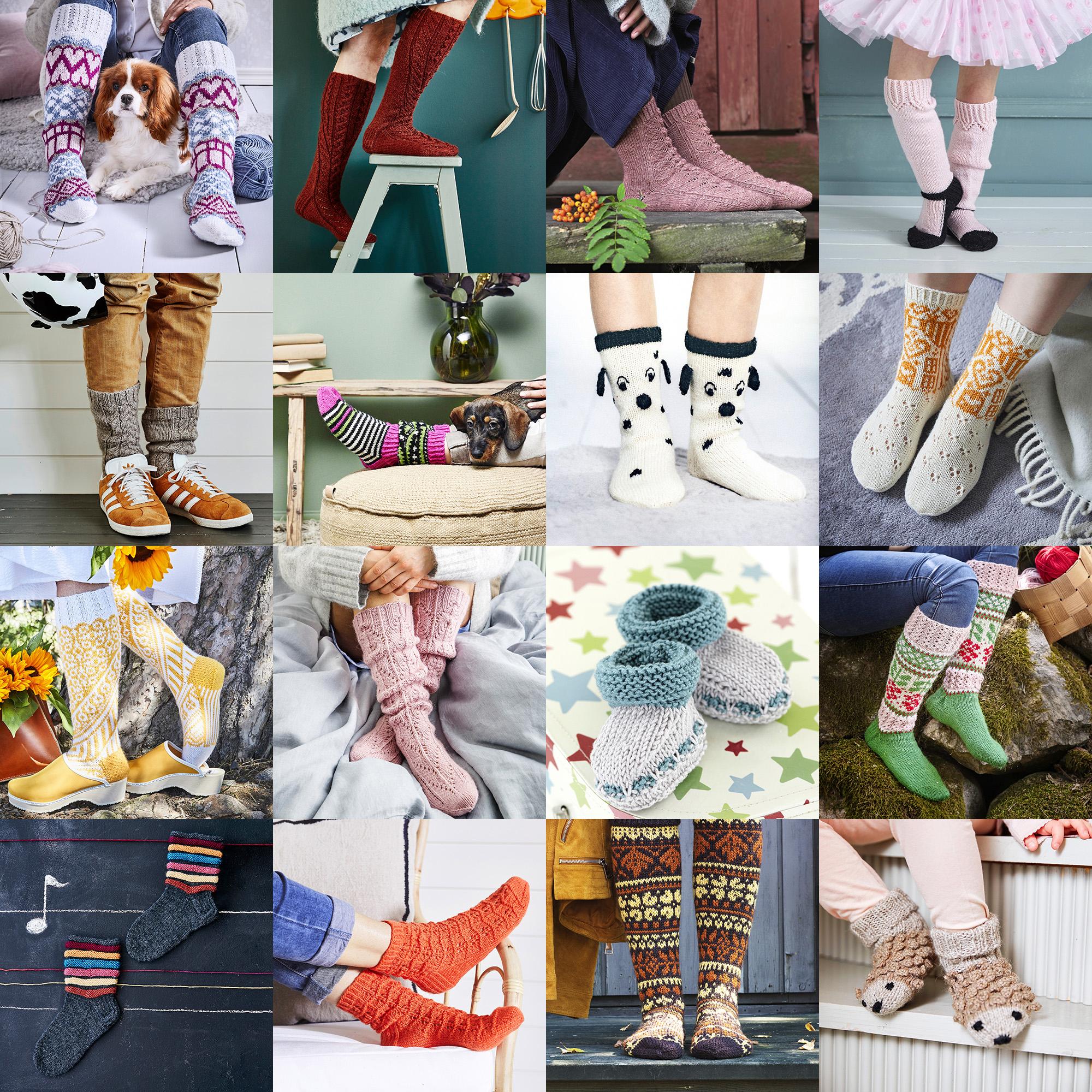 70 × ilmainen villasukkaohje – neulegurujen kirjoneulemalleja, pitsisukkia sekä malleja lapsille ja miehille