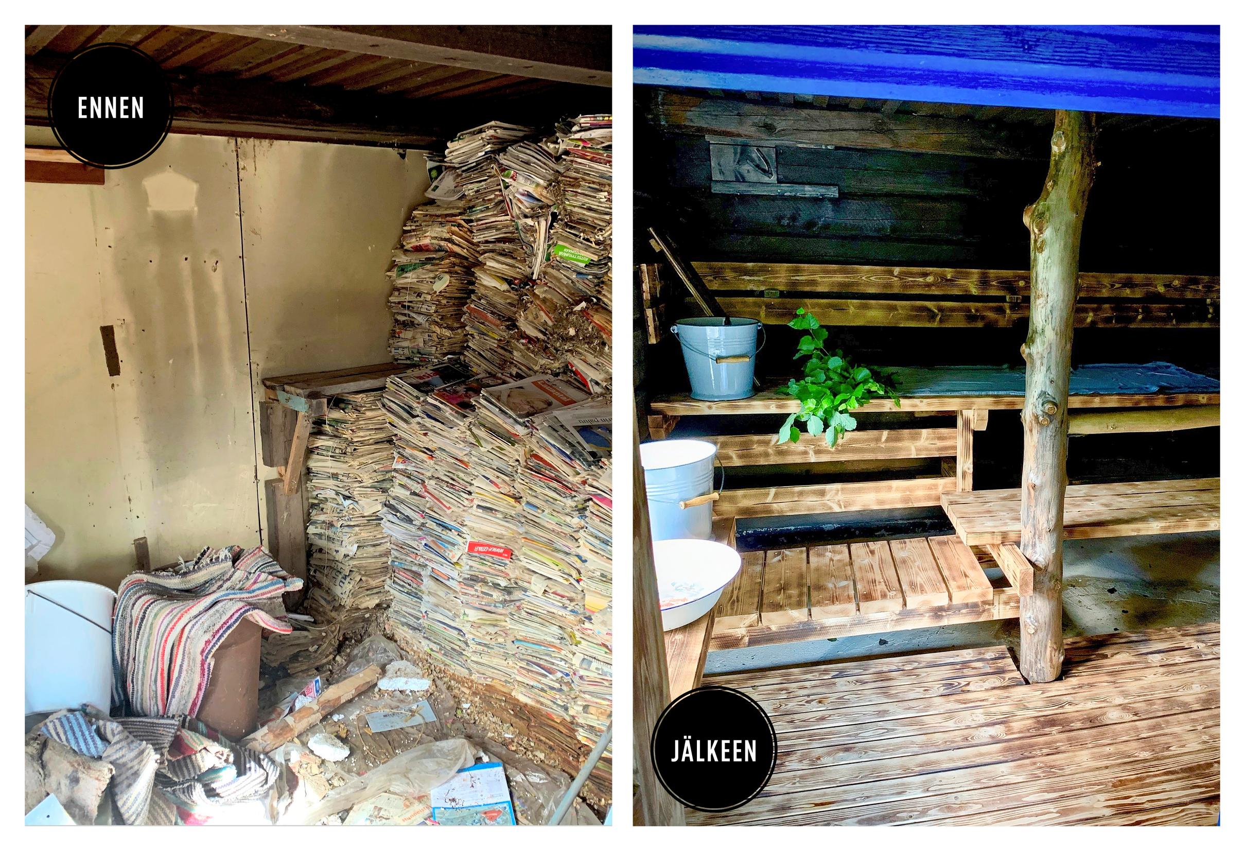 Vuoden huikein muutos -finalisti, sauna