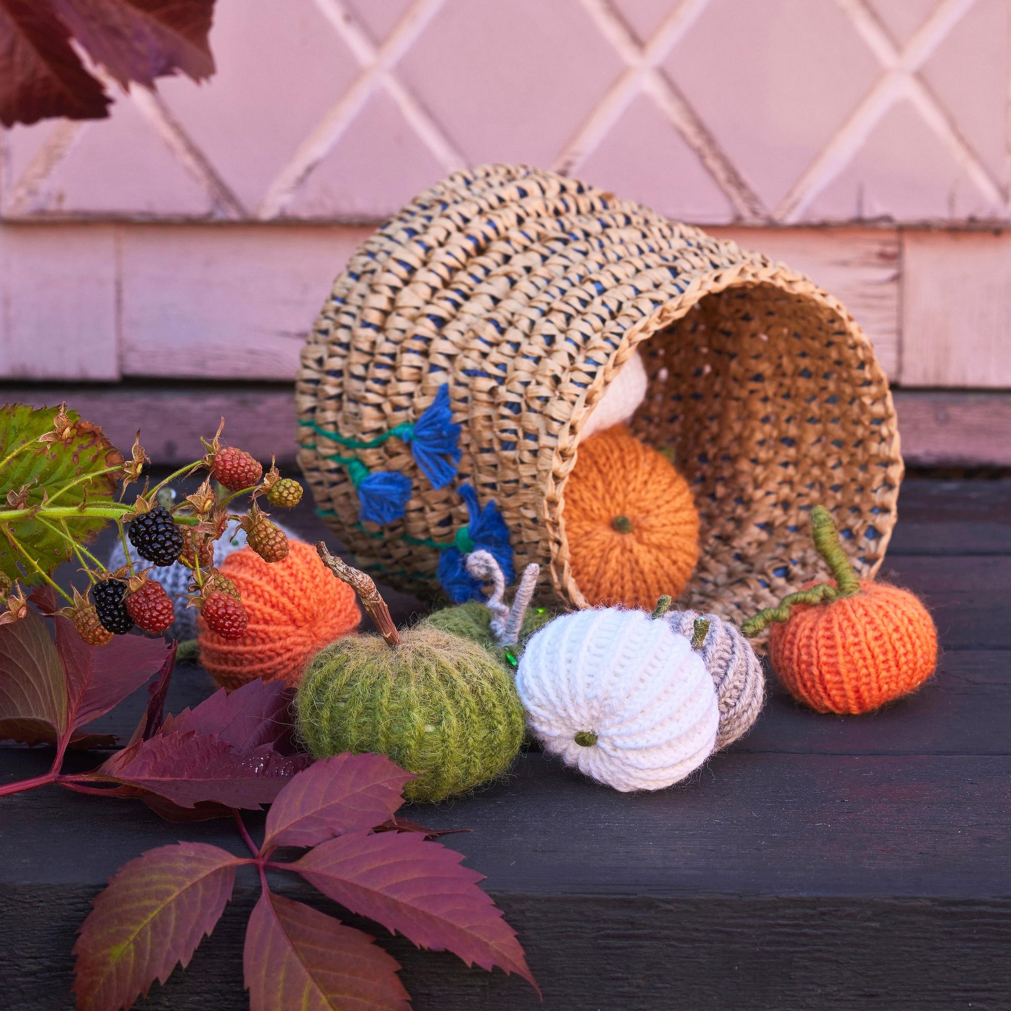 Neulottu kurpitsa – katso ohje ja neulo kekrijuhlien helppo kestokoriste jämälangoista