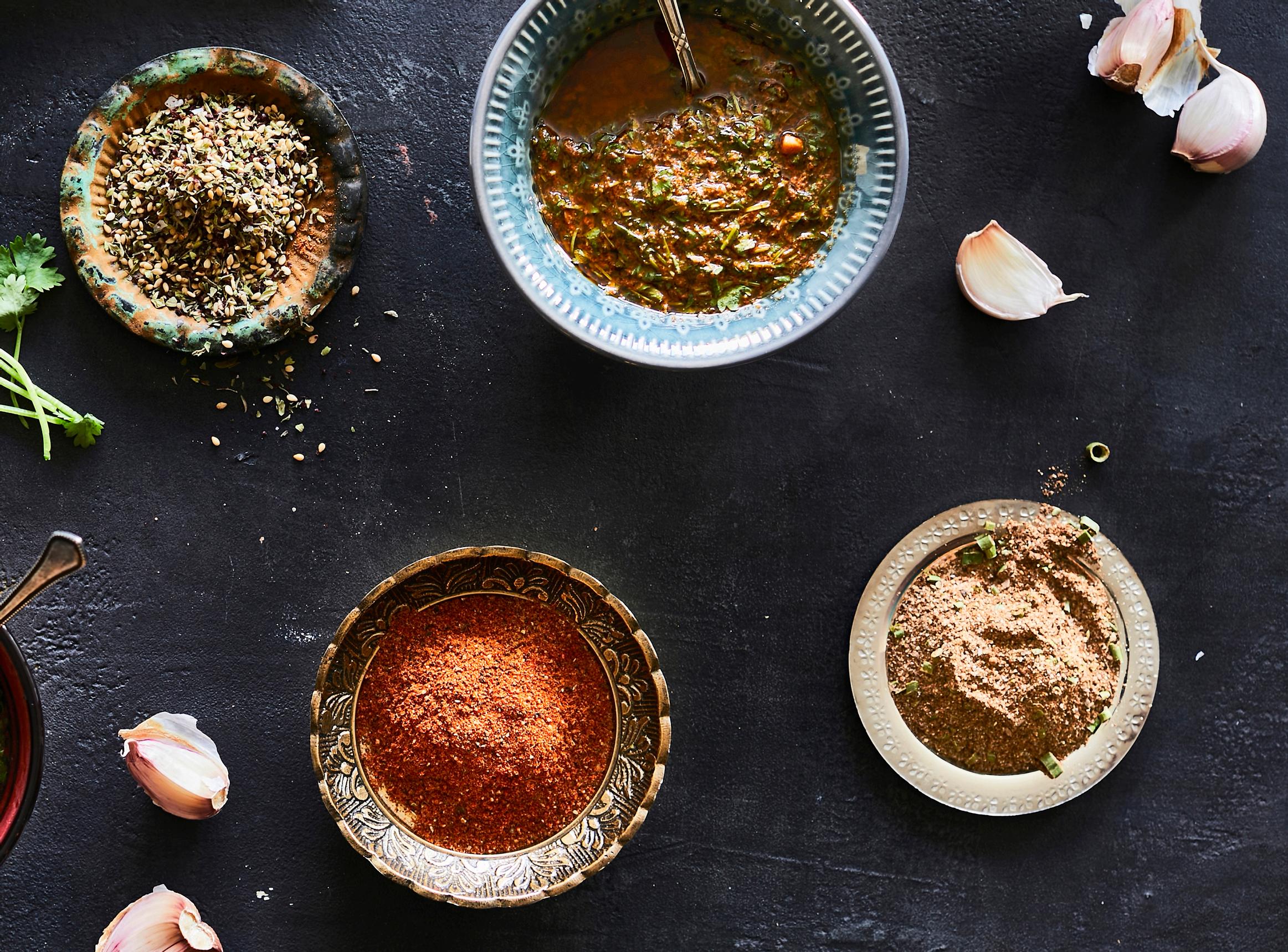 Zaatar-, shawarma- ja baharat -mausteseokset