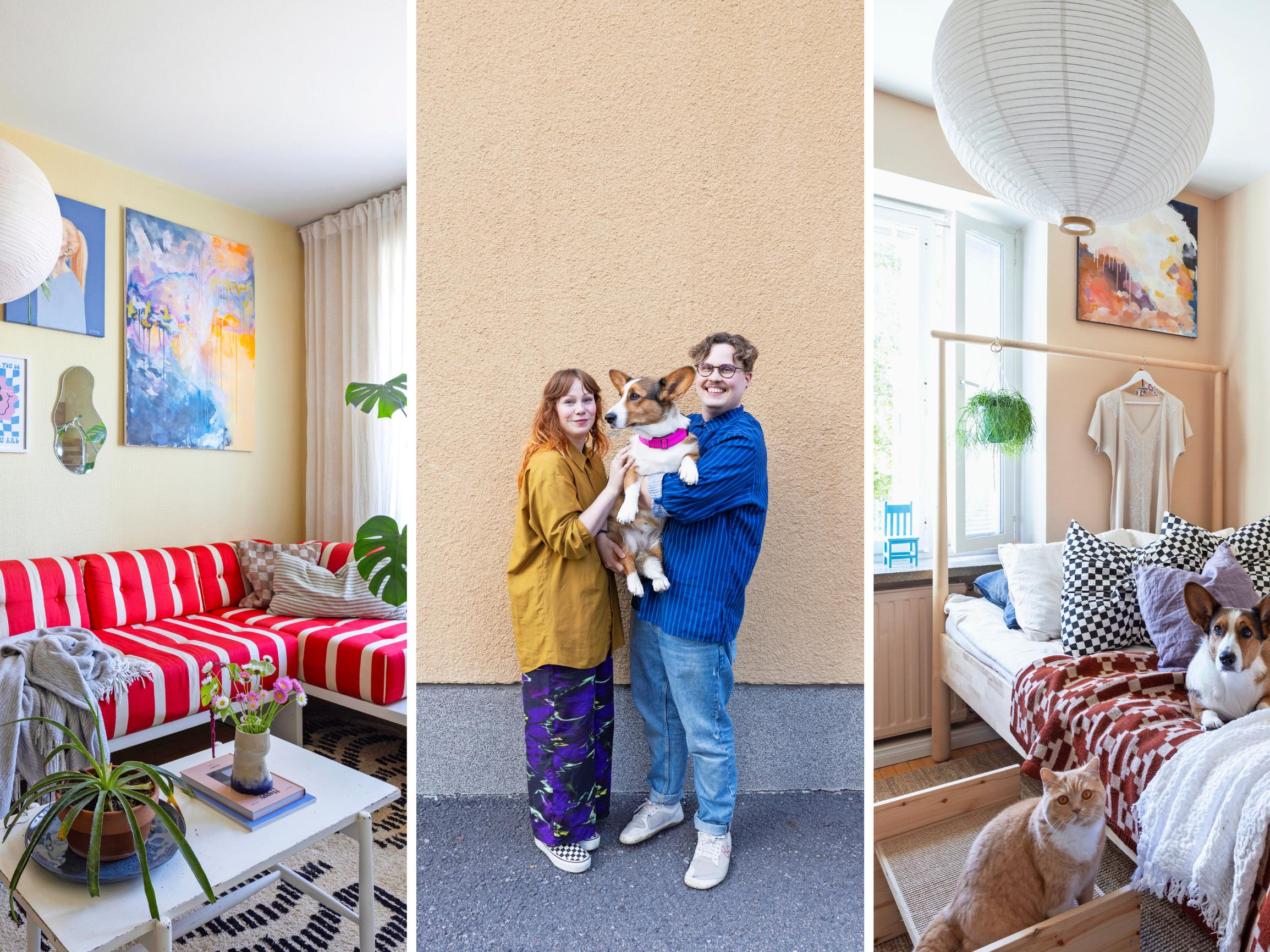 Portaat sänkyyn koiralle, kiipeilyhylly kissalle – sisustusarkkitehdin kotona lemmikeillä on omat huonekalut